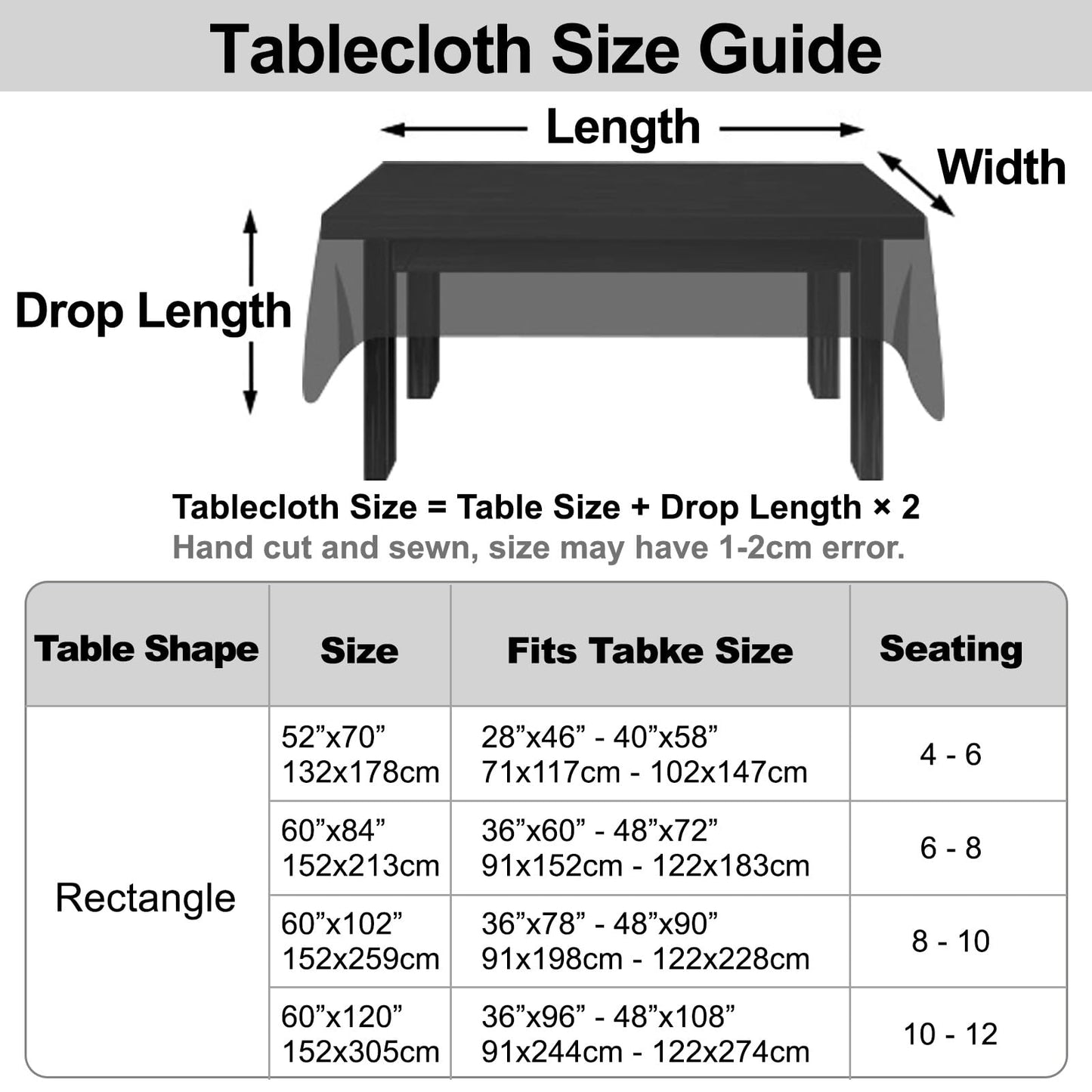 Rectangle Tablecloth Wipeable Vinyl Tablecloths with Flannel Backing, Plastic Outdoor Oil-Proof Waterproof Table Cover, Both Indoors and Outdoors. (Beige, 52" x 70")