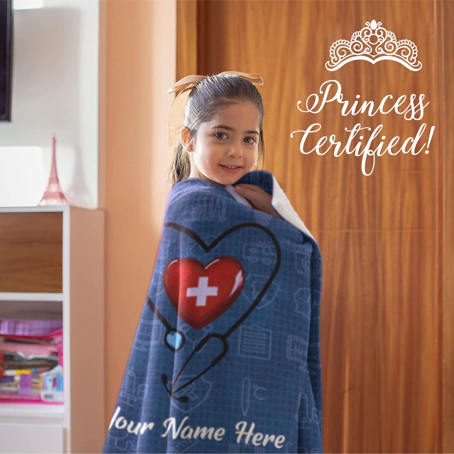 Customized Nurse Blanket - Ships Next Day, Printed in USA - Soft Fleece or Sherpa Blanket - Personalized Throw, Nurse Appreciation