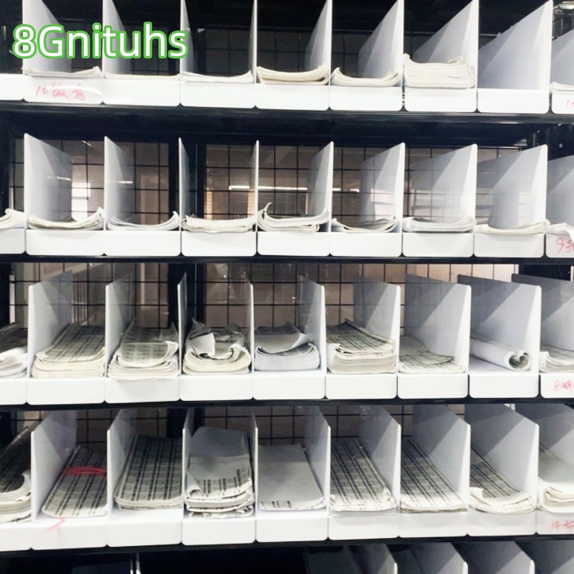 8Gnituhs 1.6MM 20 Pcs 39 * 15CM PVC Shelf Dividers for Closets Wood Shelf Separators Clothes Organizer and Bedroom Storage and Organization Organization Separator Shelf Laber