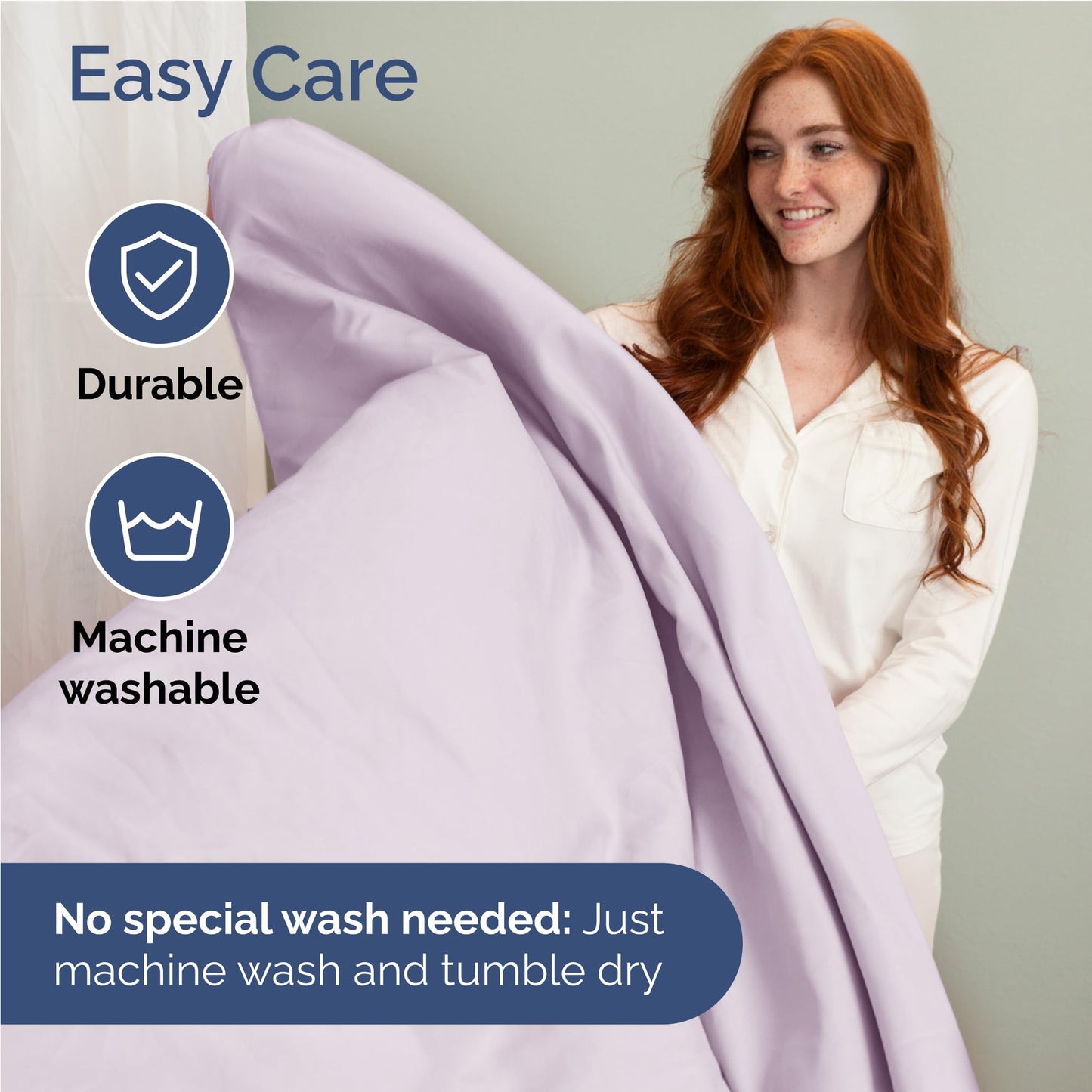 Full Size 4 Piece Sheet Set - Comfy Breathable & Cooling Sheets - Hotel Luxury Bed Sheets for Women & Men - Deep Pockets, Easy-Fit, Soft & Wrinkle Free Sheets - Light Lavender Oeko-Tex Bed Sheet Set