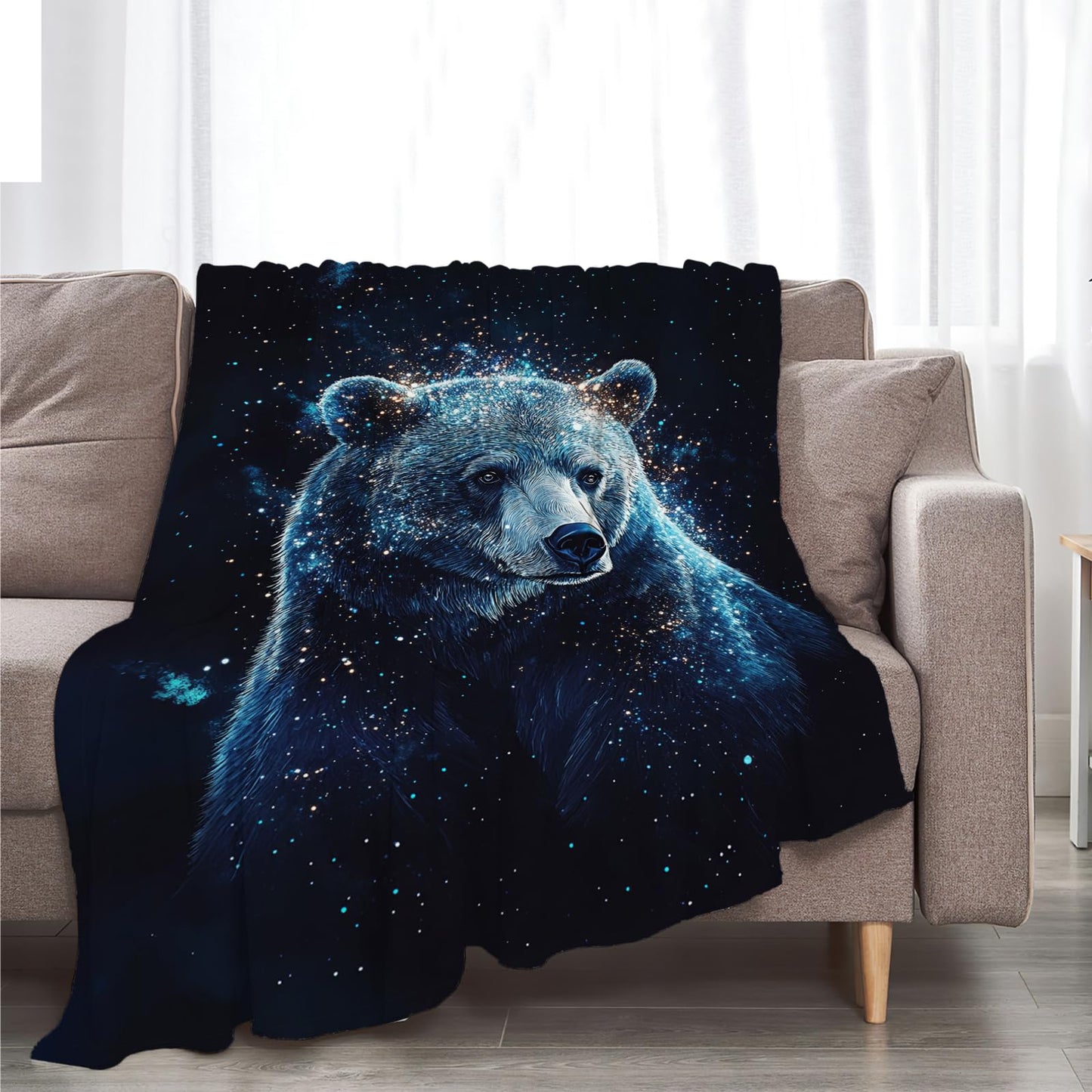 Bear Blanket, Bears Throw Blanket, Bear Gifts, Animal Blankets, Bears Stuff Fleece Flannel Plush for Mann Women Girls Lovers Adults Soft Bedding for Sofa Office Home Decor 40"X50"