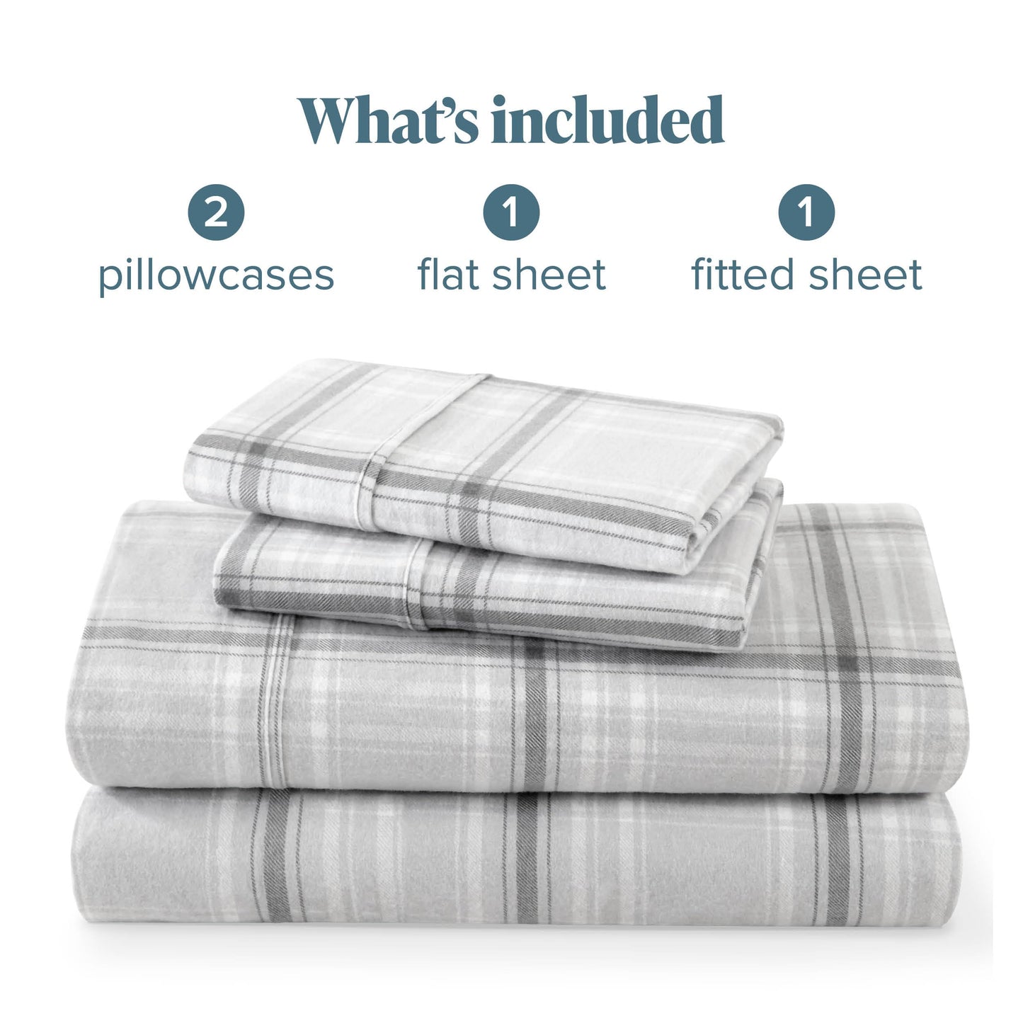 Bare Home Queen Sheet Set - Luxury 1800 Ultra-Soft Microfiber Queen Bed Sheets - Double Brushed - Deep Pockets - Easy Fit - 4 Piece Set - Bedding Sheets & Pillowcases (Queen, Tartan Plaid)
