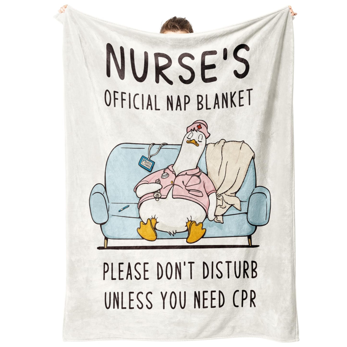 musaecoin Nurses Gifts for Women/Men, Cute Nurses Week/Appreciation Gifts - Soft LPN RN Nurse Blanket, Nursing Student Graduation Gift Flannel Throw Blanket 60" X 50"