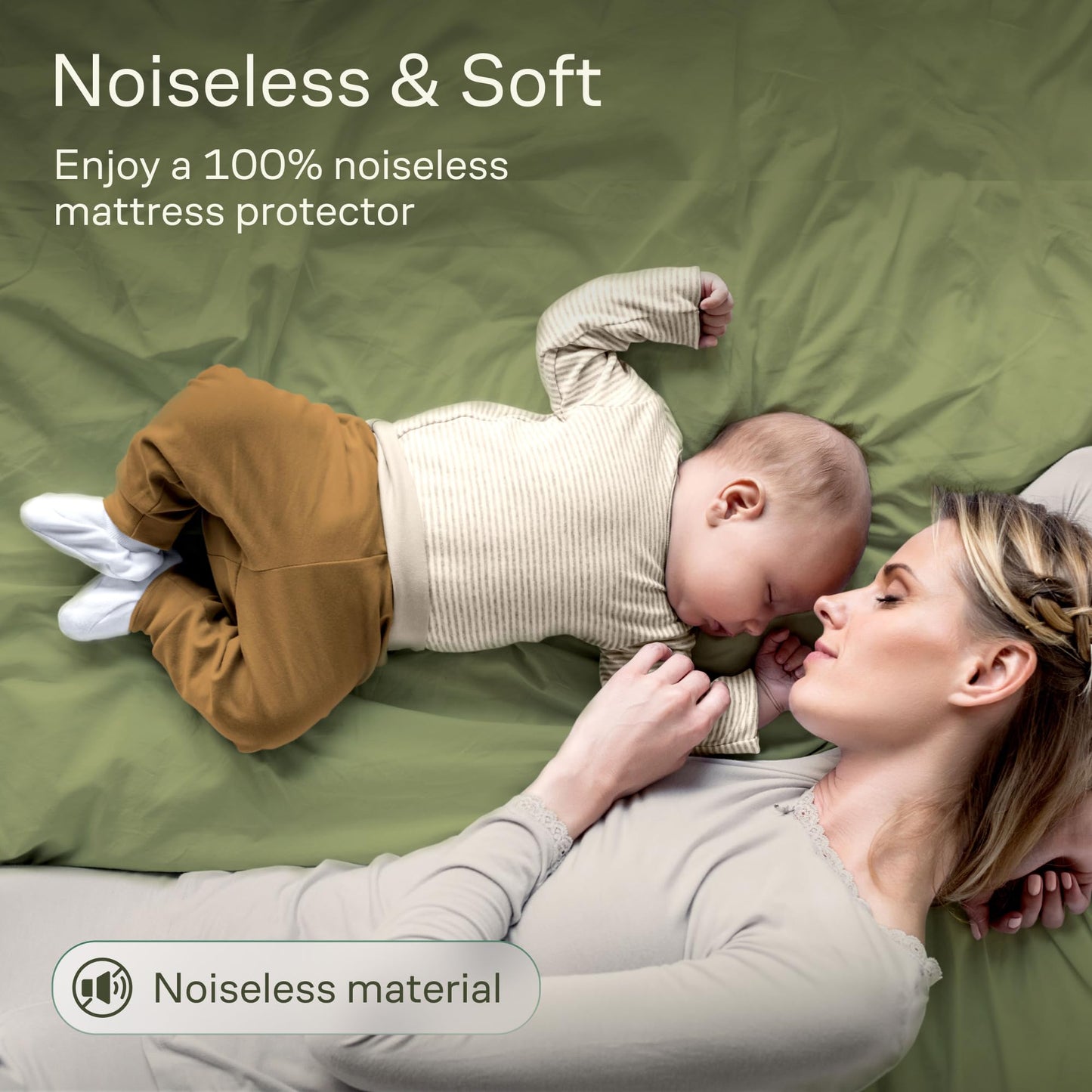 Side-Shield Waterproof Mattress Protector Full - 6-21" Deep Pocket with Leak-Proof Edge Protection - Noiseless & Cooling Soft-Touch Viscose Made from Bamboo - Machine Washable (Green)