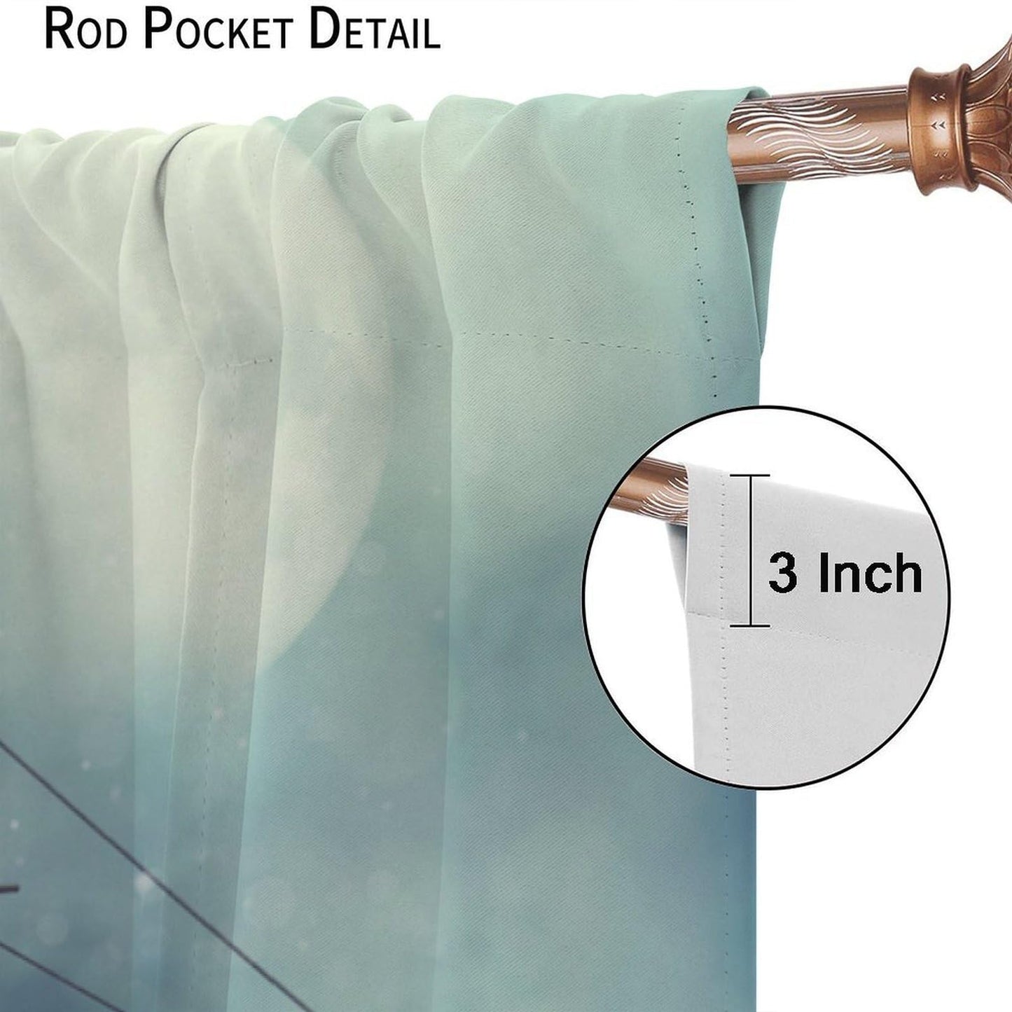 Navy Ocean Curtains, Nautical Sailing Ship Window Drapes for Bedroom Living Room Kitchen, Coastal Beach House Decor, Storm Octopus Theme, 20.5" W x 44.5" L, 2 Panels （No Blackout）