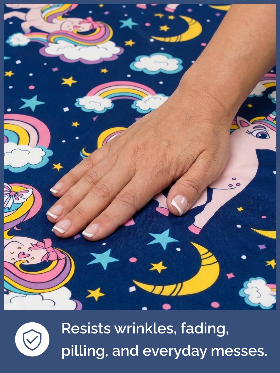 CGK Unlimited Kids Magic Unicorns Twin 3 Piece Sheet Set - Boys, Girls, Teens, Toddler - Easy Fit Deep Pockets - Soft, Cooling & Breathable Sheets - Cute, Cozy, Fade & Wrinkle Free - Machine Washable