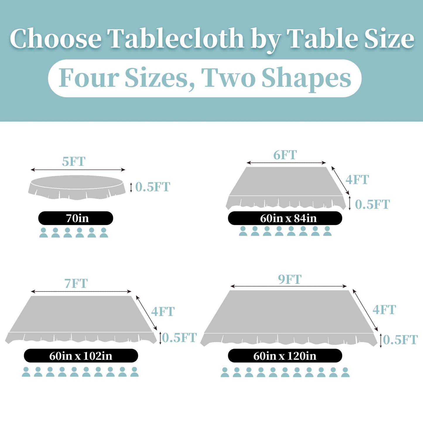 Elegant Tablecloth Rectangle, 60"x120", 1PC Washable Table Cloth for 9ft Table (10-12 Seat) - Cotton Polyester, Wrinkle Resistant, Pink Table Cloths for Valentine's Day & Celebration, Luxury Bows