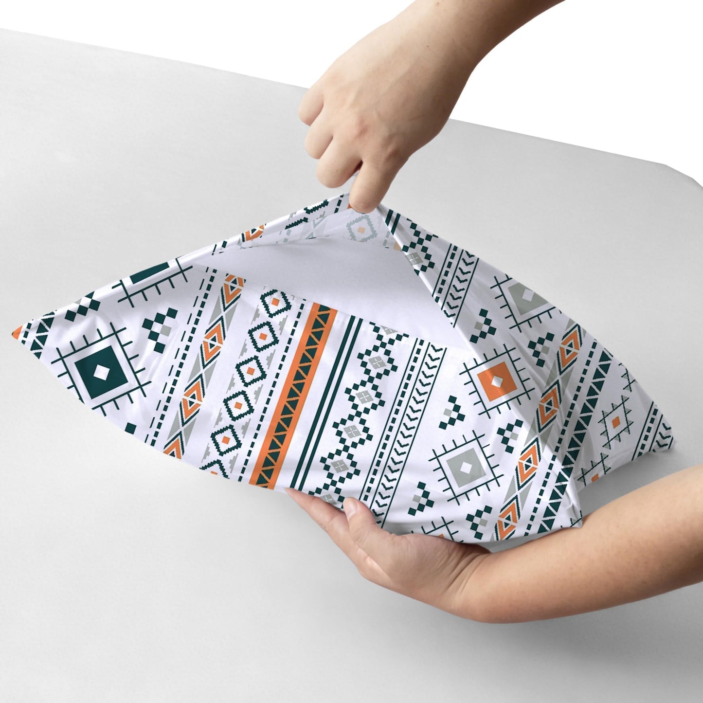 MAG 3 Pieces Colorful Boho Bed Sheet Full Size,Burnt Orange Fitted Sheets Full Printed,with 1 Fitted Sheet with 2 Pillowcases,14 Inches Deep