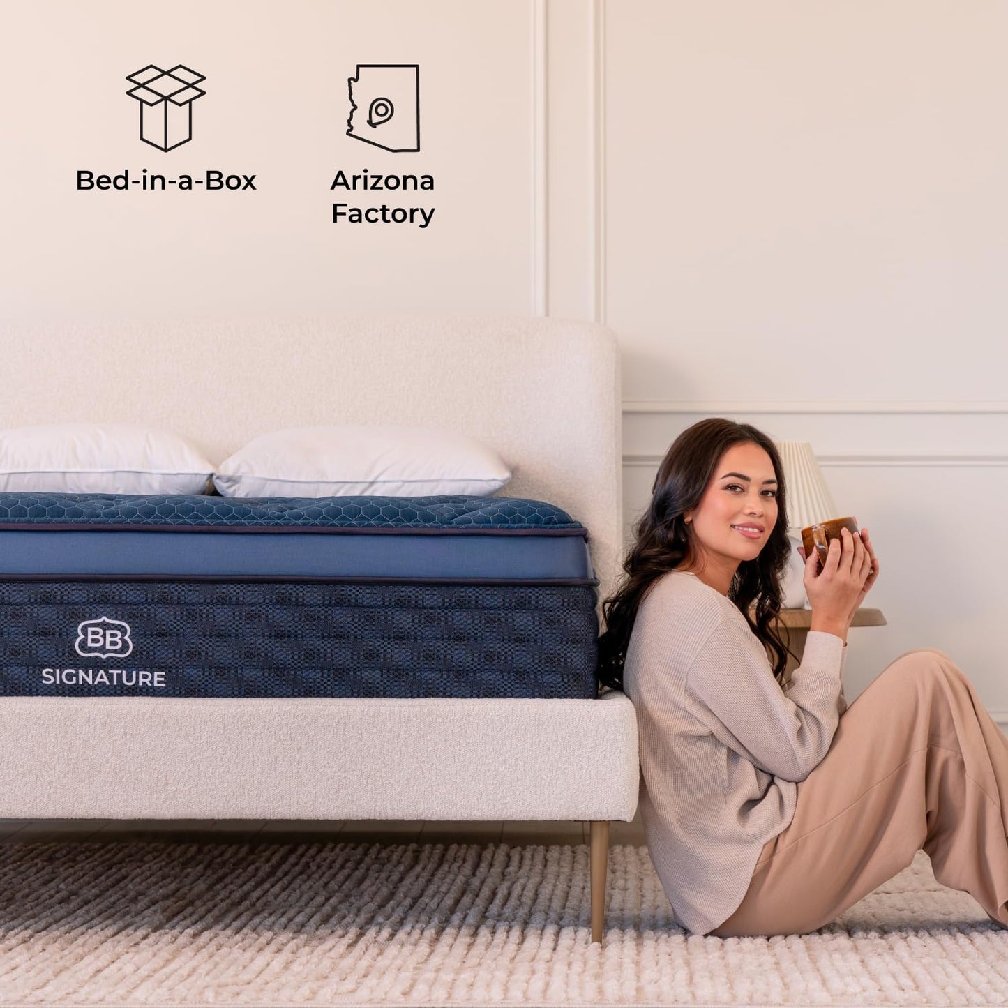 Brooklyn Bedding Signature Hybrid RV King 70"x80" 13 Inch Mattress, Soft Feel, CERTIPUR-US Certified Foam