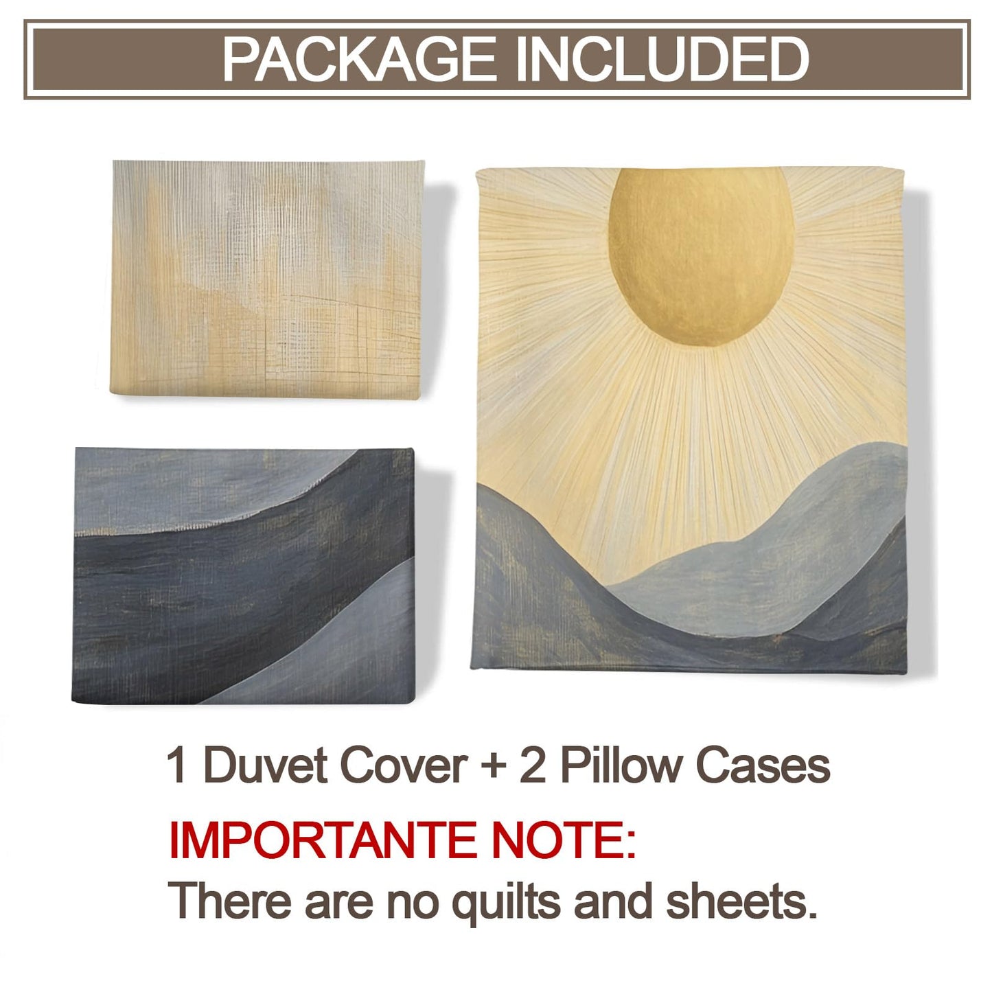 PAISUOQ Mountains Duvet Cover Full Size, Abstract Mountains Bedding, 3 Piece, Soft Microfiber Patterned Comforter Cover with Zipper Ties & 2 Pillowcase, Nature Drawing Bedroom Decor & Gifts