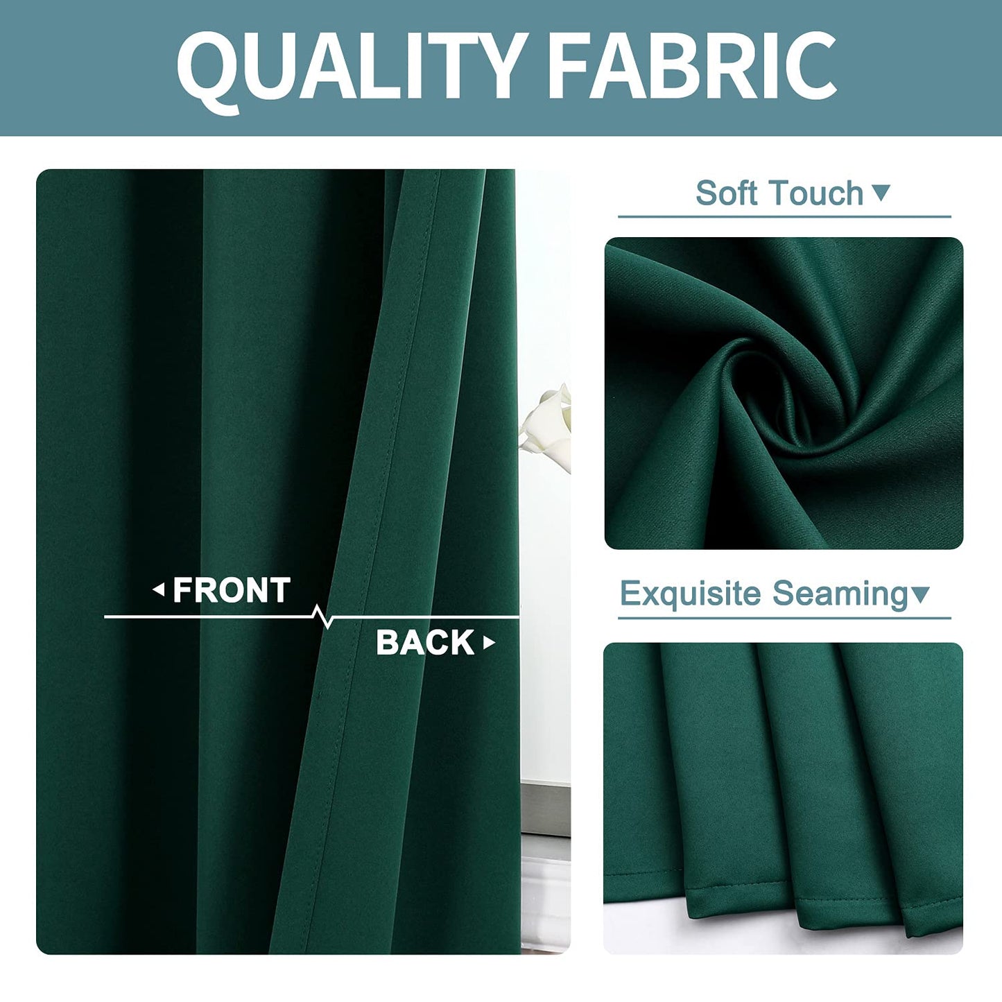 ChrisDowa Blackout Curtains for Bedroom and Living Room 78 Inches Long