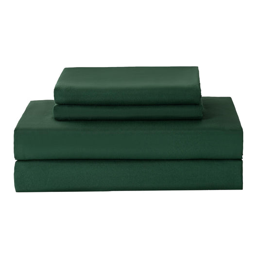 Yibeizi Green King Sheet Set,Soft Microfiber Cooling Bed Sheets,4 Pieces Deep Pocket Fitted Bedsheet Flat Sheet & Pillowcases