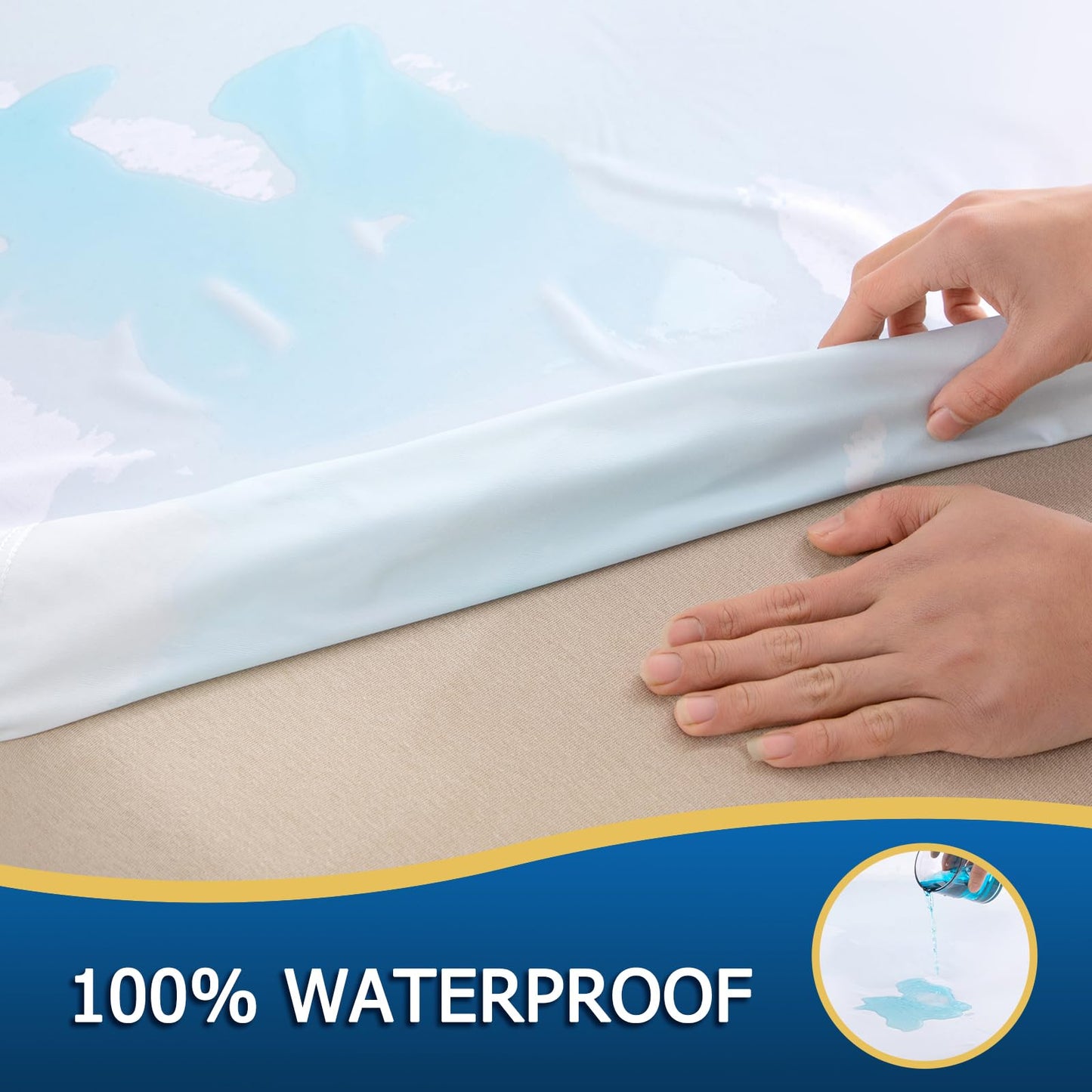 King Zippered Mattress Encasement, Waterproof Zipper Mattress Protector, Breathable, Noiseless, Machine-Washable Zip Mattress Cover?Fitting 7" - 15" Deep Mattress