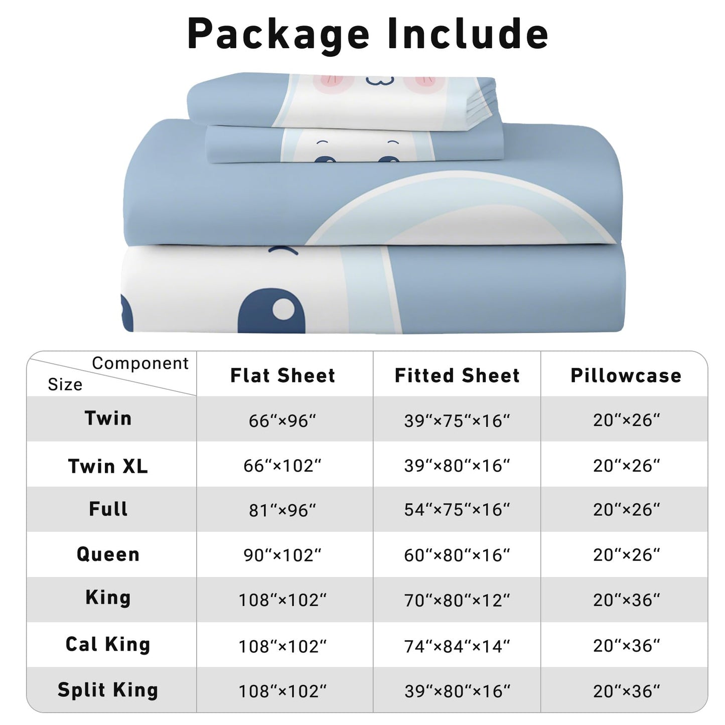 Cute Ghost Sheets Twin Size - Halloween Cartoon Kids Bed Sheet Set - Deep Pocket Soft Microfiber Bedding Set 3 Piece - Fitted Flat Sheet Pillowcase - Cute Ghost Bedroom Decor & Gifts