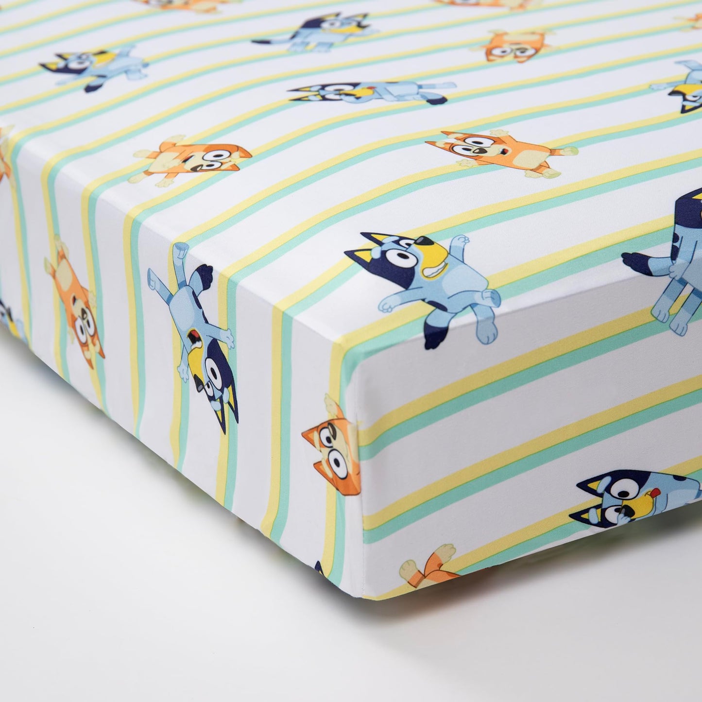 Bluey 4 Piece Toddler Bedding Set – Includes Comforter, Sheet Set – Fitted Top Sheet Reversible Pillowcase for Boys or Girls Bed, Blue