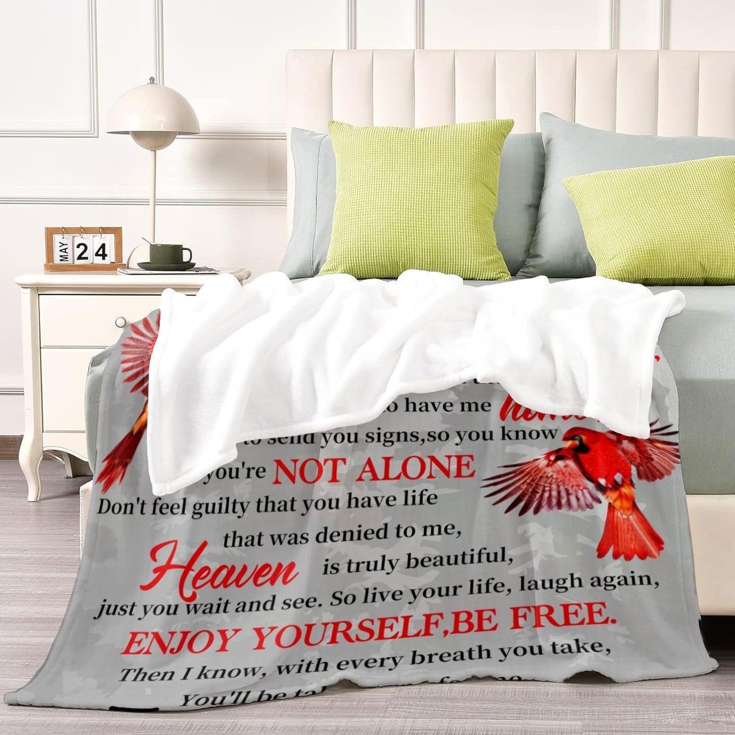 D-Story Custom Memorial Blanket with Photos in Loving Memory for Loved Ones Lost: Made in USA, Personalized Picture Sympathy Remembrance Grief Gift Funeral for Daughter Son Father Mother Brothers
