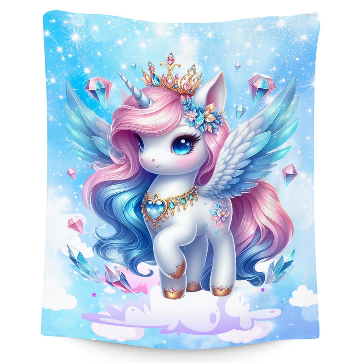 Gifts for Girls, Unicorn Blanket for Kids, Unicorn Fleece Blanket for Girls Daughter, Soft Lightweight Throw for Sofa Couch, 50"x60"