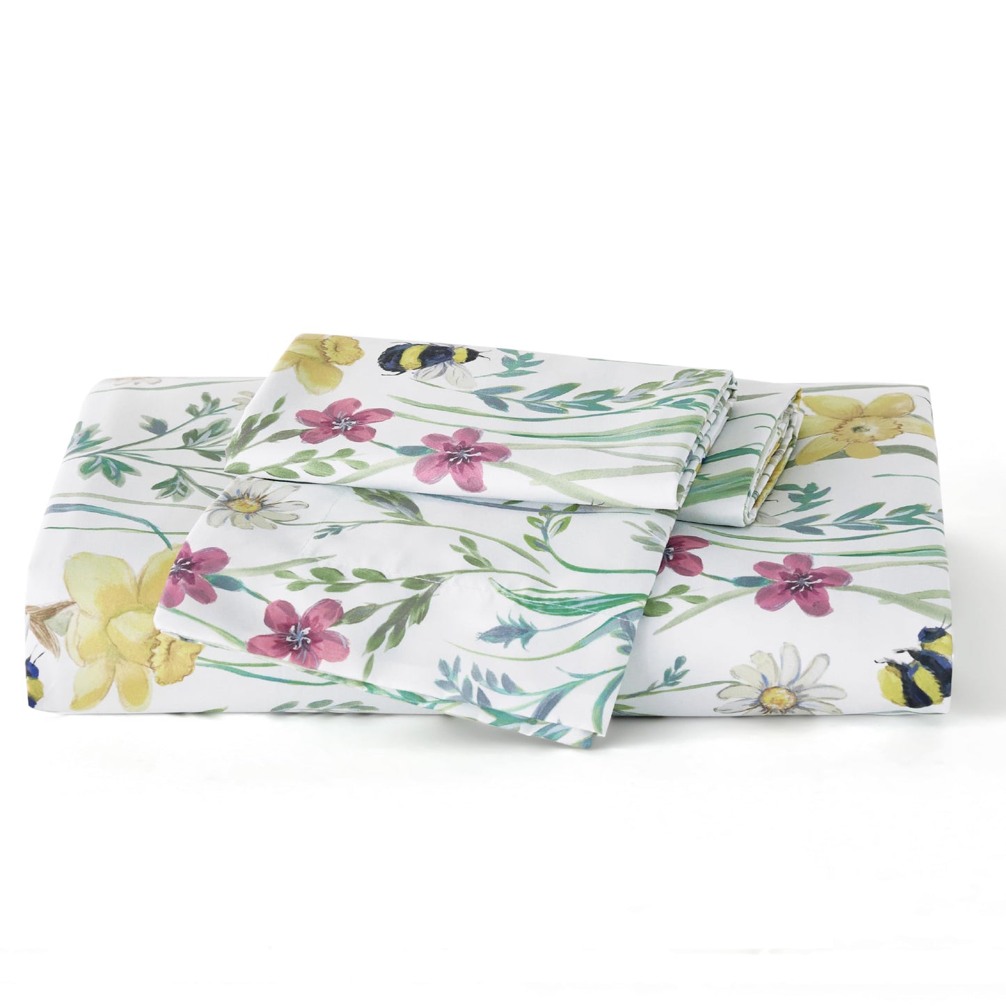Bedsure Duvet Cover King Size - Reversible Floral Patterned Duvet Cover Set with Zipper Closure, 3 Pieces Green Bedding Set with 8 Corner Ties and 2 Pillow Shams 20"x36"