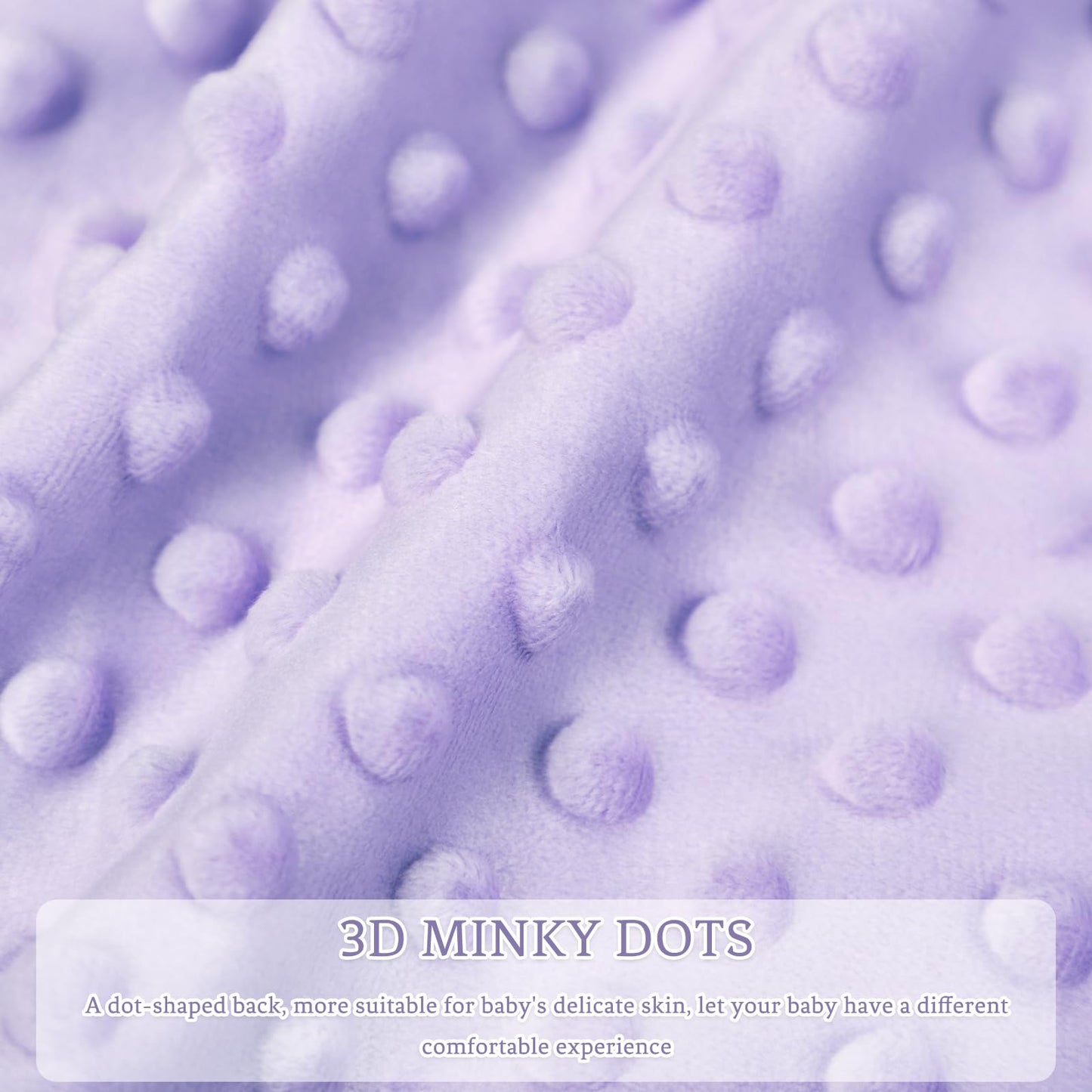 DILIMI Baby Blanket, Soft Warm Newborn Toddler Minky Plush Dot Blanket for Girl and Boy Unisex (40×30 in), Purple Checkered