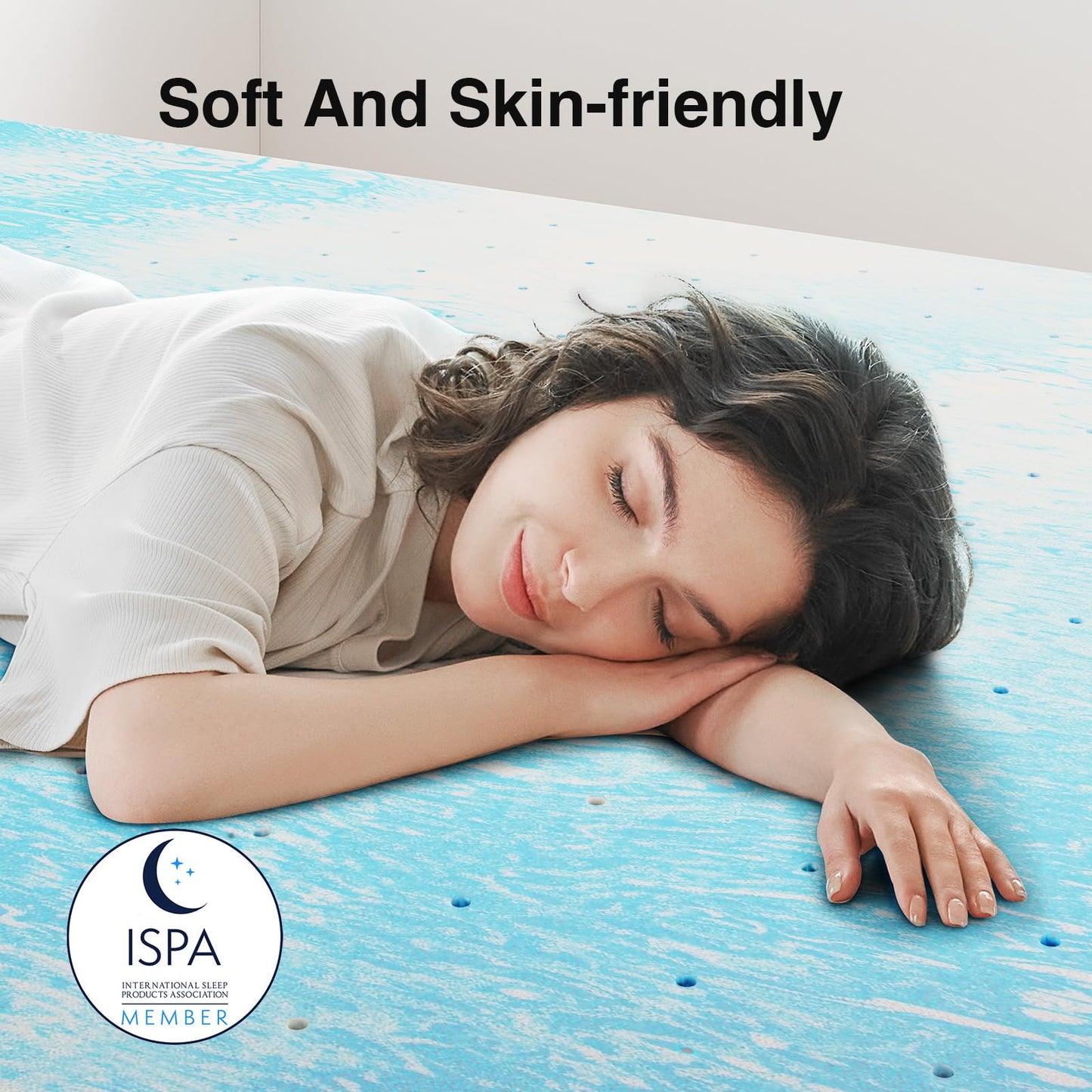 Novilla Twin Memory Foam Mattress Topper 2 Inch, Cooling Gel Infused, Ventilated Pressure Relief Pad, Soft Comfort for Sofa, RV, Camper, Dorm Room