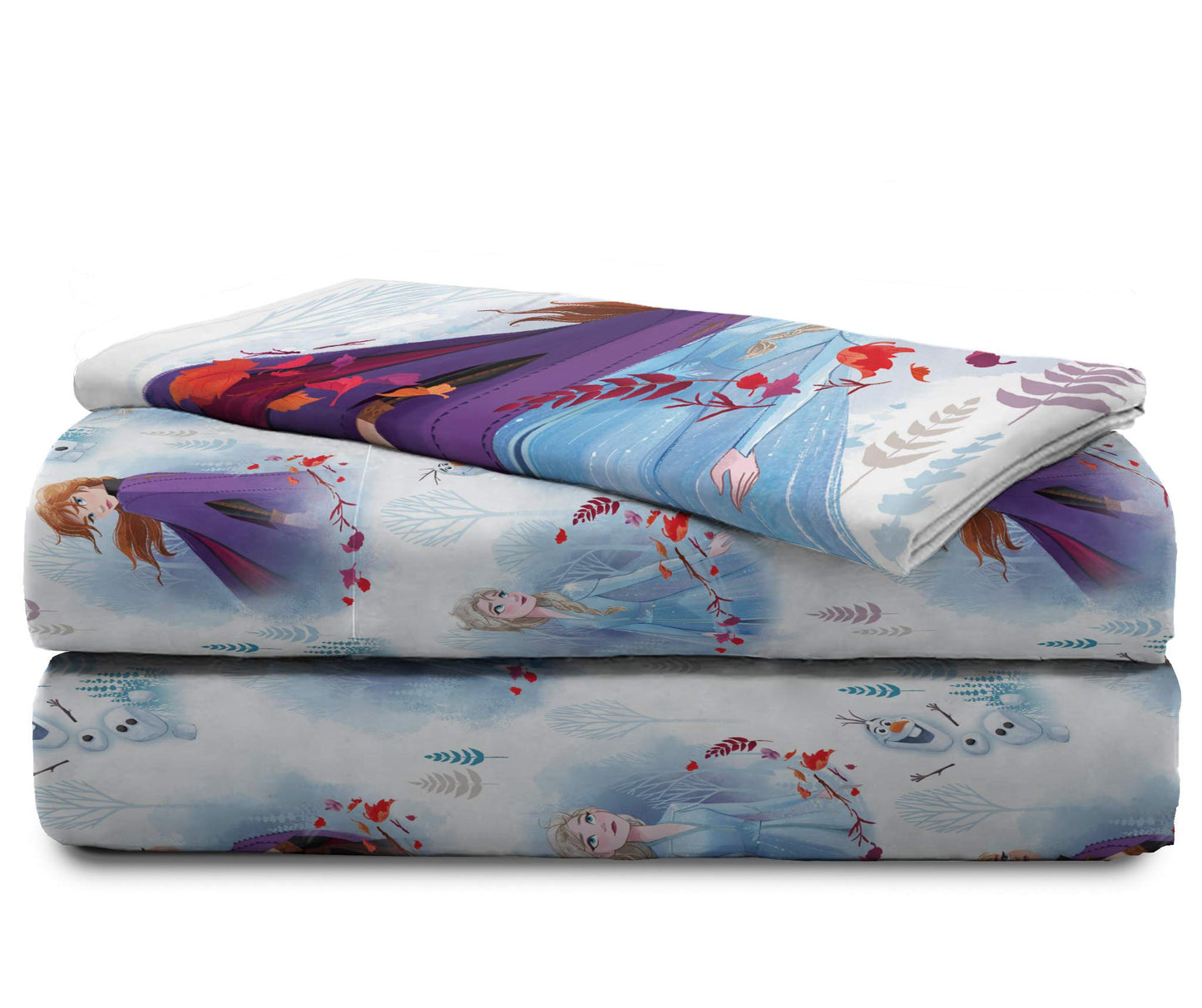 Jay Franco Kids Sheet Set with Fitted, Flat Sheets & Pillow Cover - Ultra-Soft Bedding with Pillowcase for Room Decor, Multi - Frozen, 3 Piece Twin