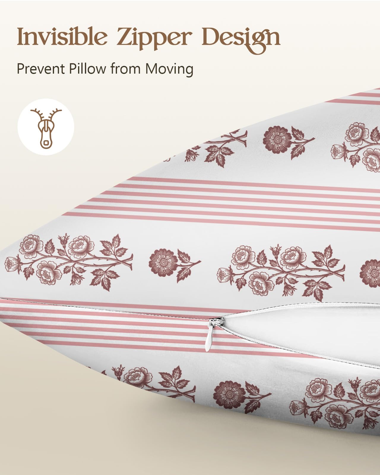 Miss Adola Silk Pillowcase 2 Pack - Pillow Cases 20" x 30" Queen Size Set of 2 for Hair and Skin Smooth Soft Breathable with Hidden Cute Zipper Cooling Pillow Covers for Sleeping, PK Floral