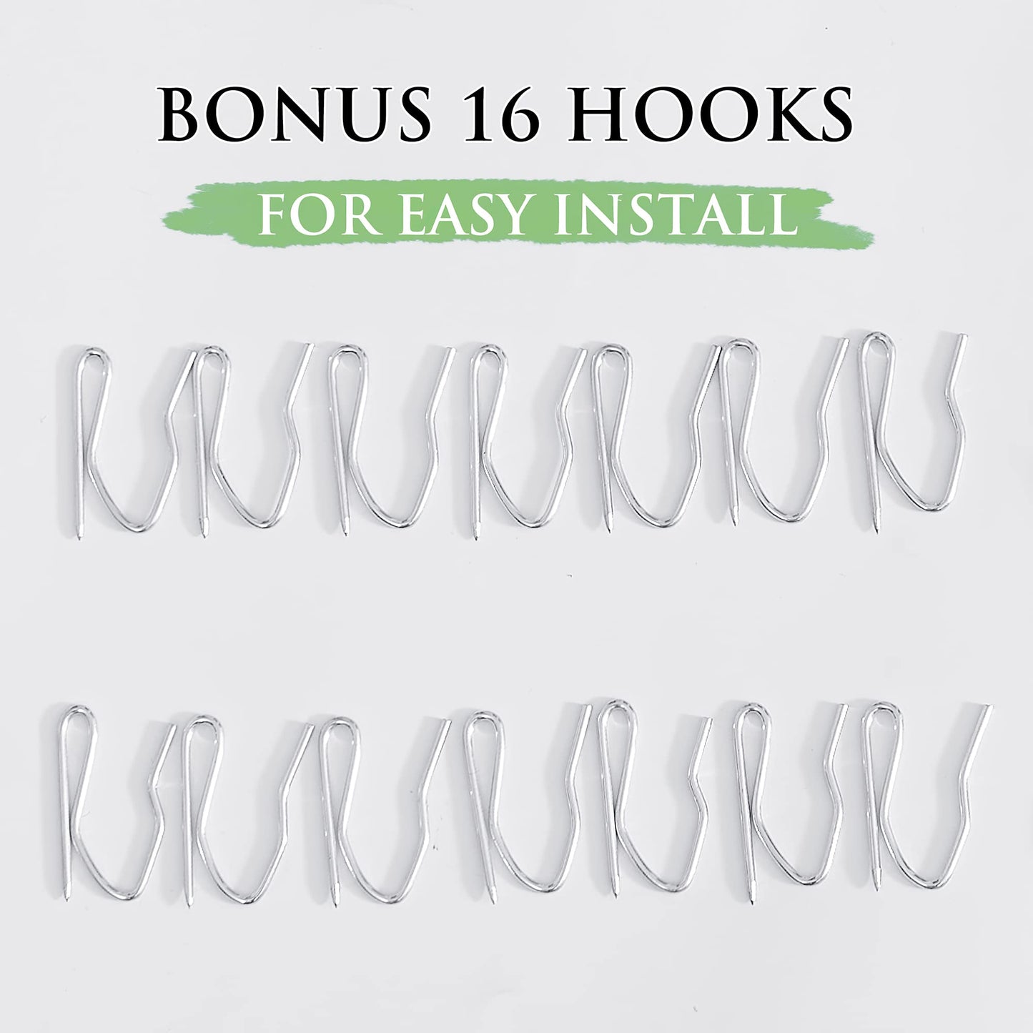 KGORGE Blackout Curtain Liners - Hang with Rod Pocket/Hooks, for 63-inch Long Curtains Thermal Insulated Energy Saving Drapes (2 Panels, W27 x L60 Each, Grayish White, Bonus Hooks)