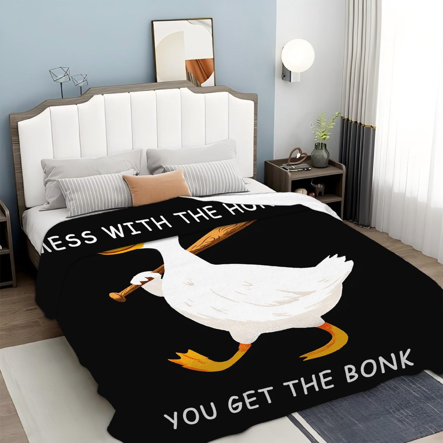 Duck Blanket for Kids, Funny Duck Lovers Fleece Blanket Gifts for Boys Girls, Warm Cozy Soft Flannel Stuff for Bed Sofa Couch 50" x 40"