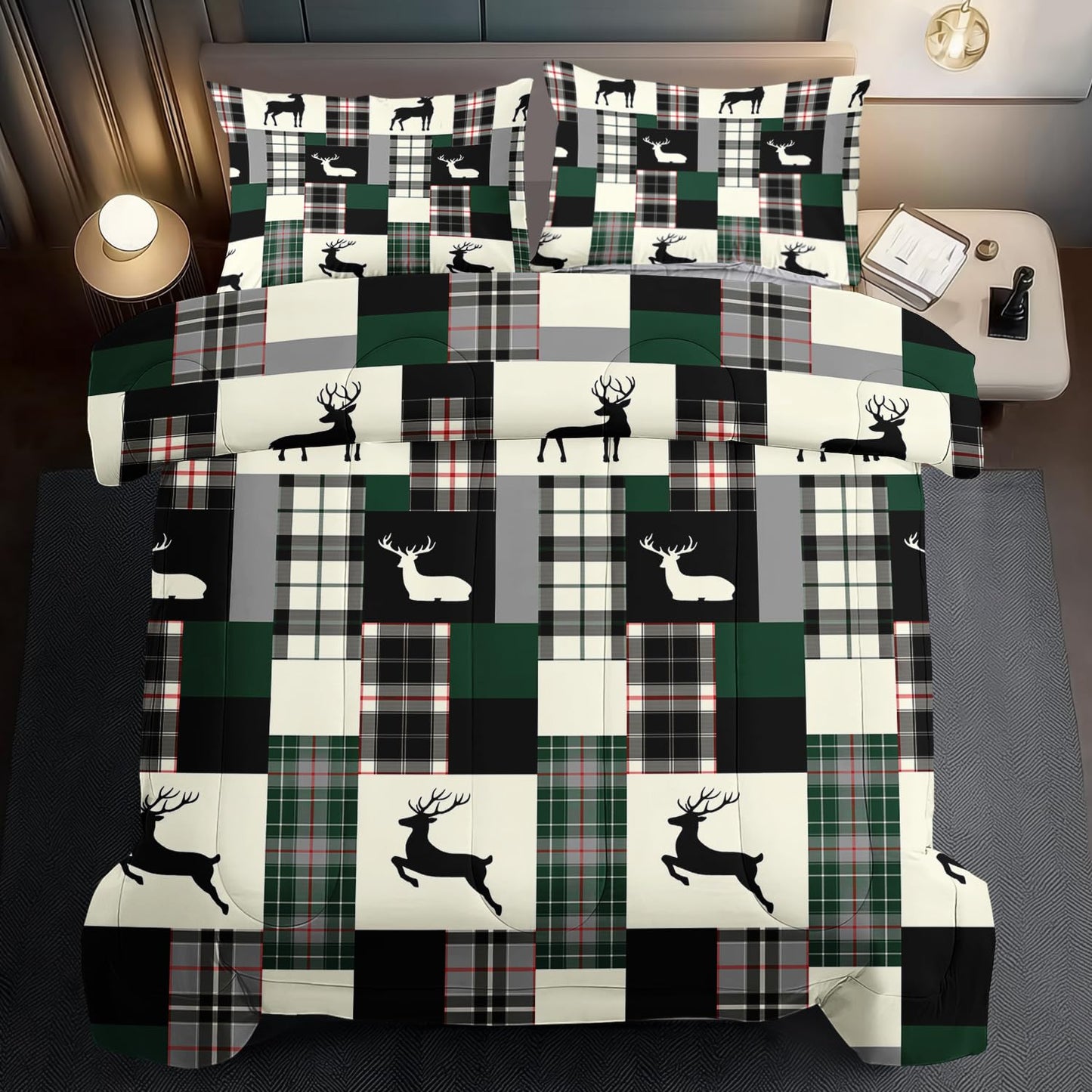 llyxsesty Western Comforter Set Queen,Shabby Chic Bedding Sets Queen,Cowboy Farmhouse Quilt for Boy,Camping Bedding for Teen,Boho Comforter Farmhouse Bedroom Decor,Cowboy Party Decorations