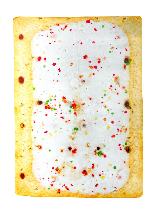 Pop's Parts Plus Strawberry Toaster Pastry Blanket | 55 x 80 Inch Realistic Food Blanket | Breakfast Blanket | Funny Blanket Toaster Pastry Strawberry