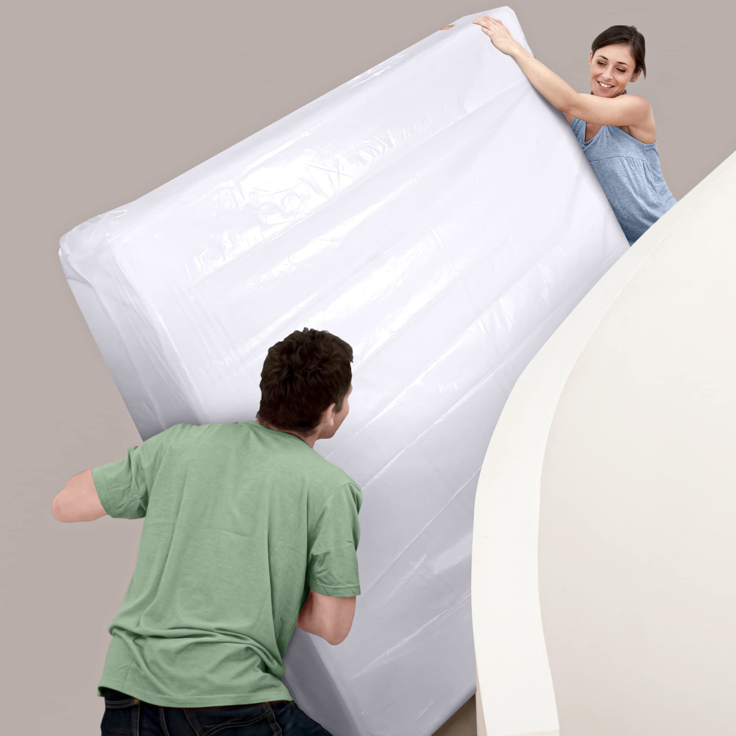 Utopia Home Queen Size Mattress Cover for Moving, 4 Mil Heavy Duty Plastic Mattress Bag for Disposal, Mattress Encasement Fits Mattresses up to 14 Inches, Mattress Bags for Moving
