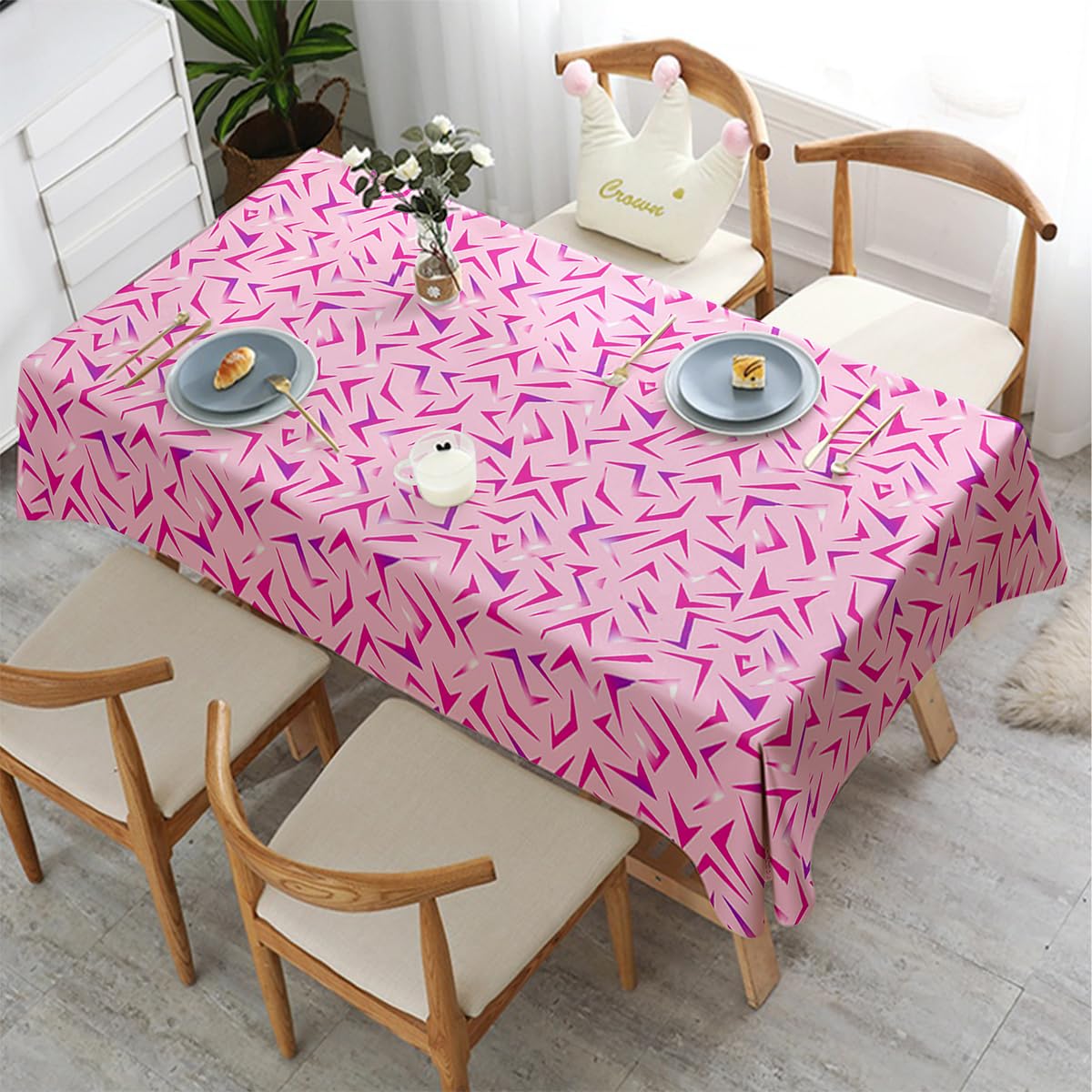 YTHKJS 2Pcs Demon Birthday Party Tablecloth Hunter Theme Party Table Decoration Demon Energy Disposable Tablecloths