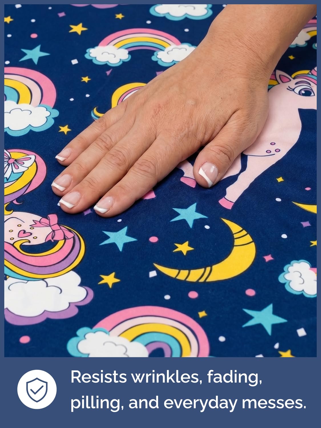 CGK Unlimited Kids Magic Unicorns Queen 4 Piece Sheet Set - Boys, Girls, Teens, Toddler - Easy Fit Deep Pockets - Soft, Cooling & Breathable Sheets - Cute, Cozy, Fade & Wrinkle Free - Machine Washable