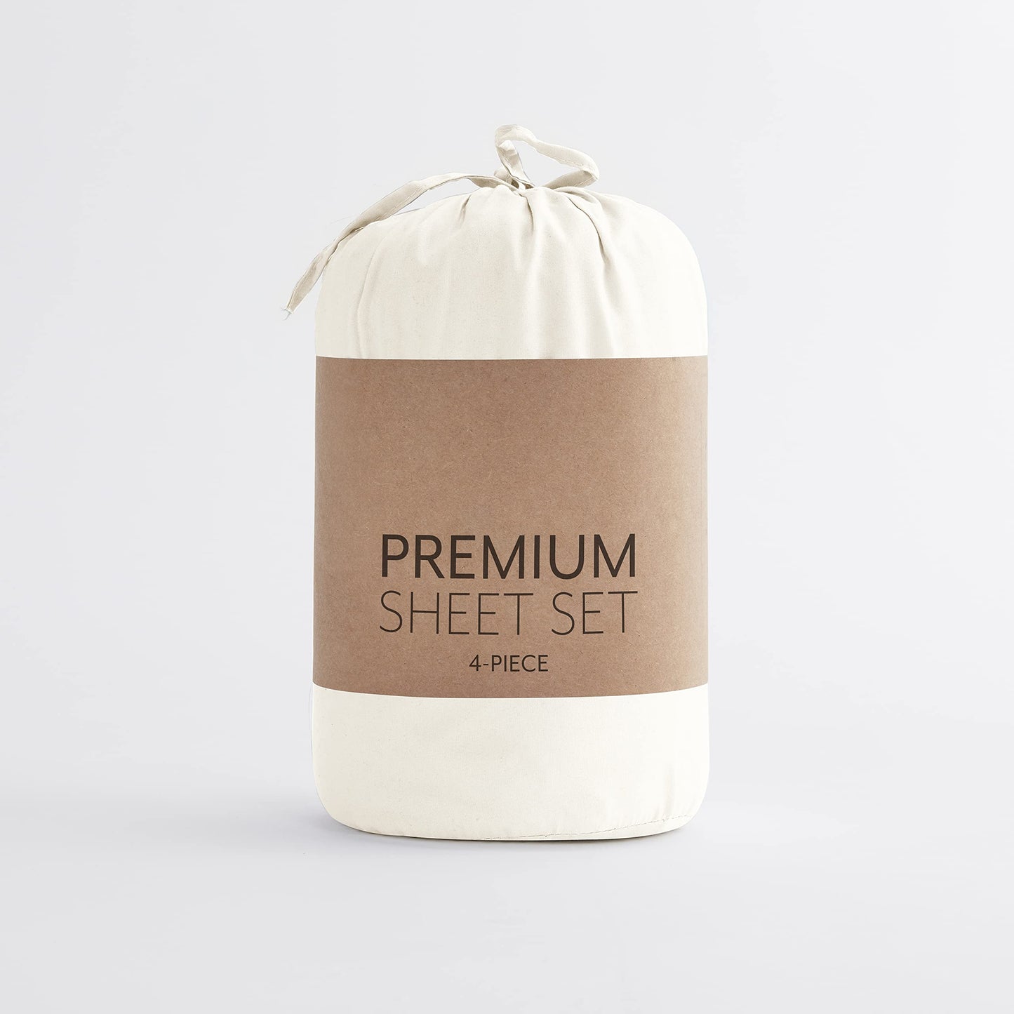 Linen Market Brushed Microfiber Full Sheet Set 4 Piece – Oeko-TEX Certified Ultra Soft & Wrinkle-Free - 16" Deep Pocket Sheets - Easy Care Full Size - Ivory