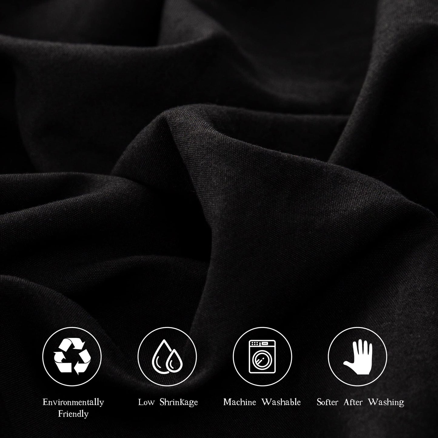 Best Season Cotton Full Size Sheet Set (Black) 4 Piece - 100% Cotton Sheets Set, Soft Cotton Bed Sheets Sets with Deep Pocket fit Up to 16 inch