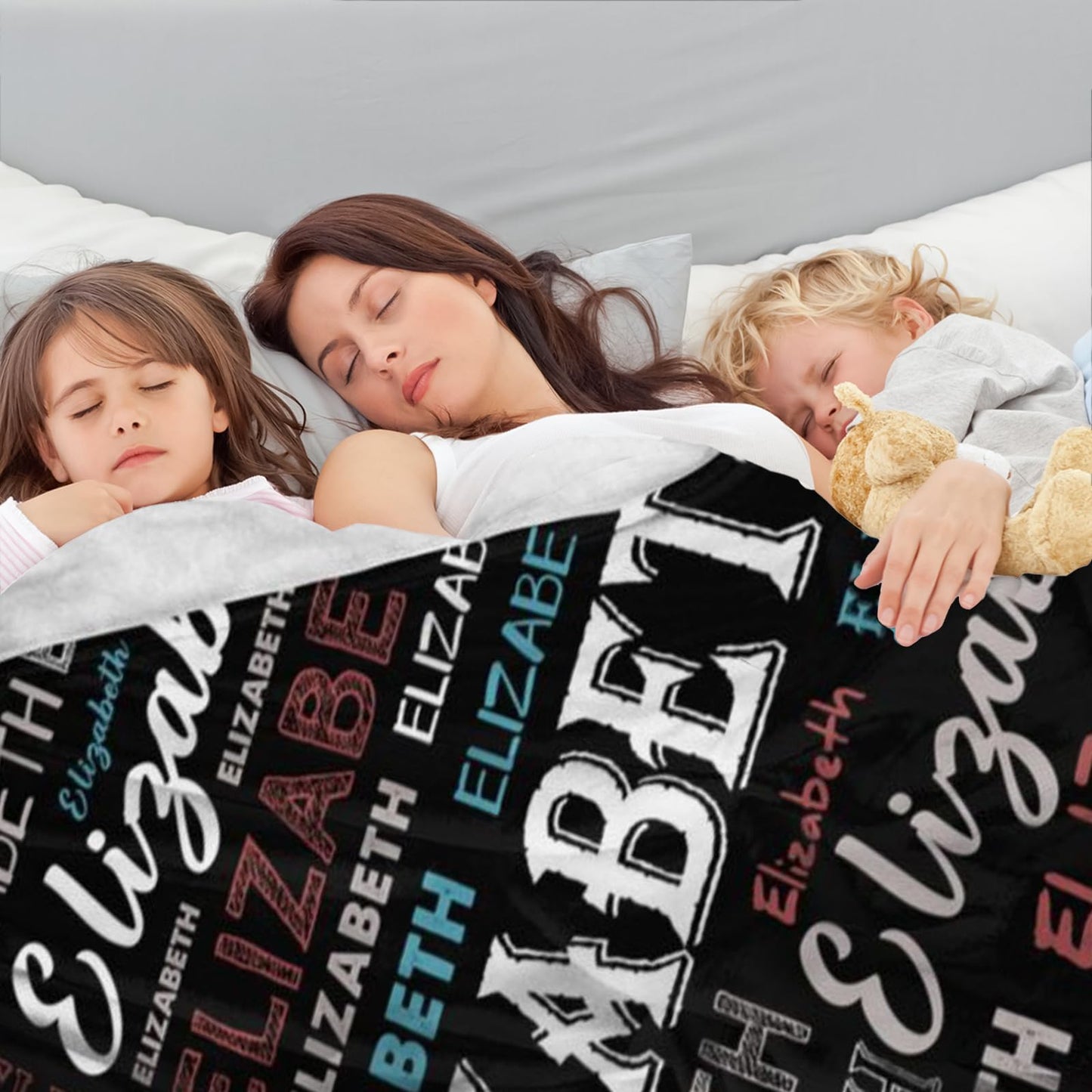 Custom Name Blanket, Personalized Throw Blanket with Names for Teen Girls Boys Kids, Customized Name Throw Blanket Customizable Gift for Kids Baby Adult Women Men Christmas Birthday - Printed in USA