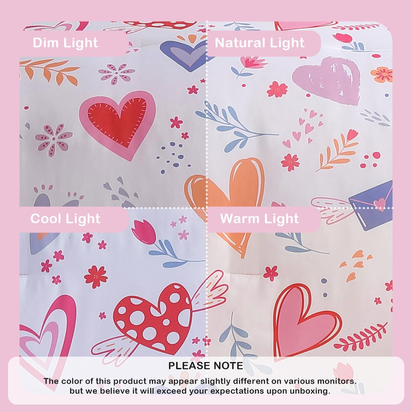 Kaleido Space Twin Comforter Set for Girls Kids - 5 Pieces Heart Twin Bedding Sets for Girls Teen, Soft Cozy Bed in A Bag with Sheets