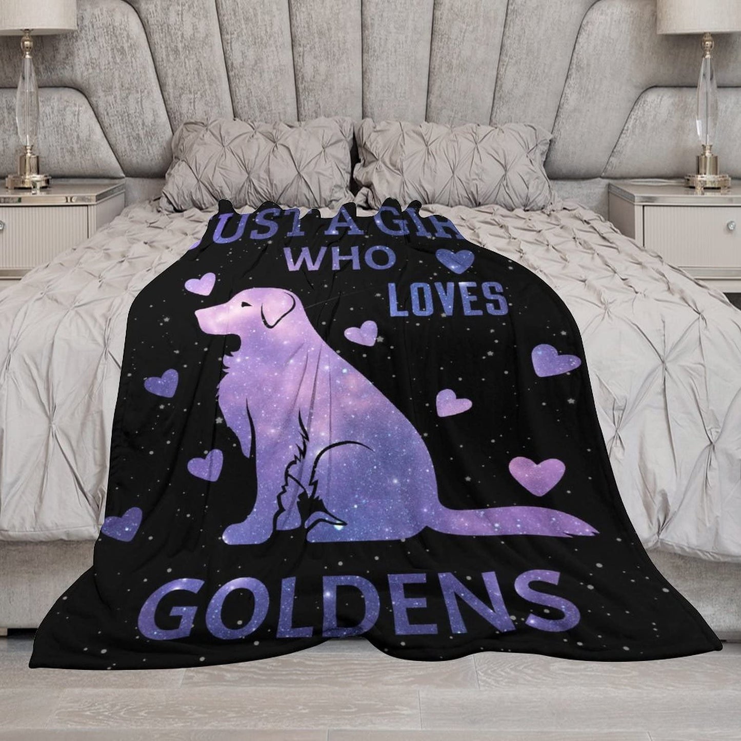 AIOMXZZ Golden Retriever Blanket Gifts, 30"x40" Dog Pattern Flannel Fleece Throw Blanket Soft, Lightweight, Comfortable, Warm Golden Retriever Themed Blanket for Humans Adults Kids