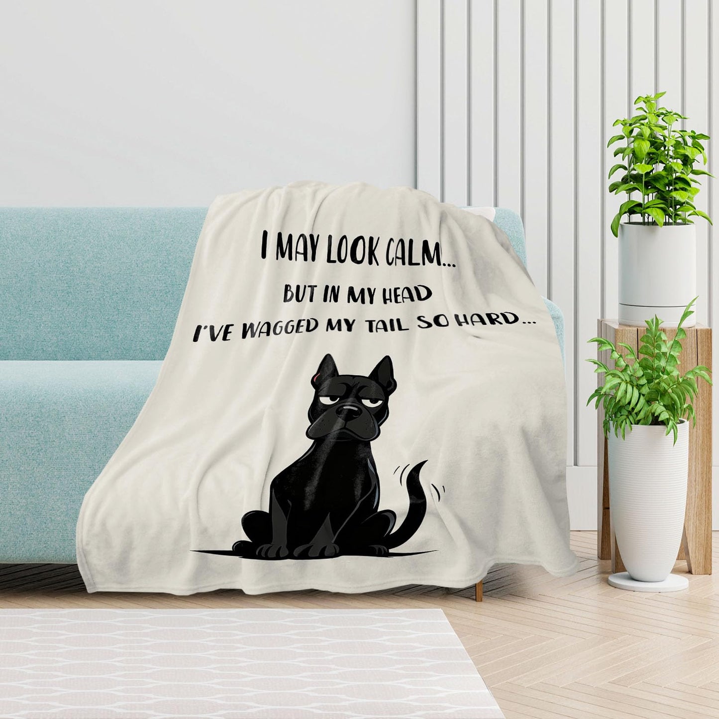keepitcozi Funny Bull Terrier Gifts Blanket for Adult Kids, Unique Best Friend Birthday for Women Men, Gag Gift, Relaxation Stress Relief Gifts for Cowoker, Quirky Home Decor for Dog Lovers 50"x60"