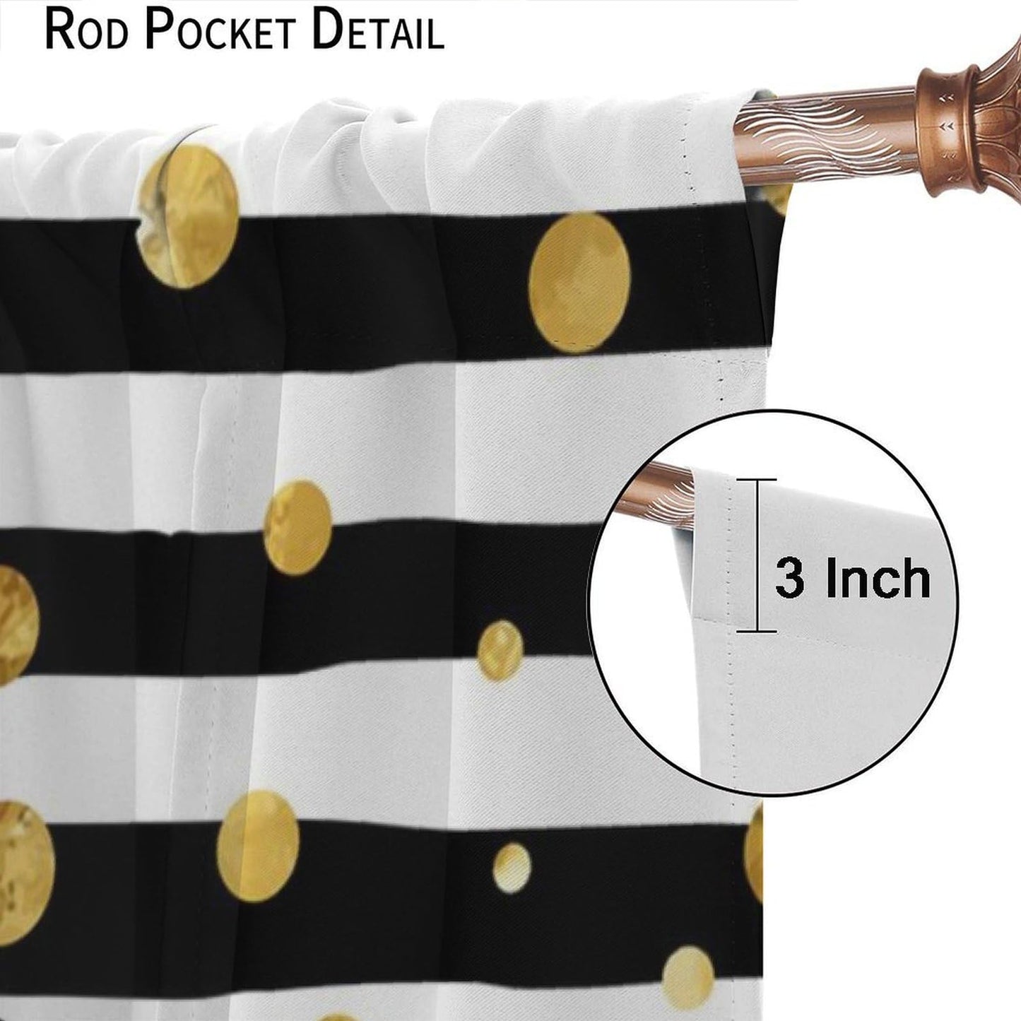 Girly Dresses Decor Window Curtain Pink Floral Girls Women Fashion Makeup Black And White Stripe Perfume Bottles High Heels for Home Kitchen Restaurant Decoration Window Curtain 2Panel 42"W X 45"L