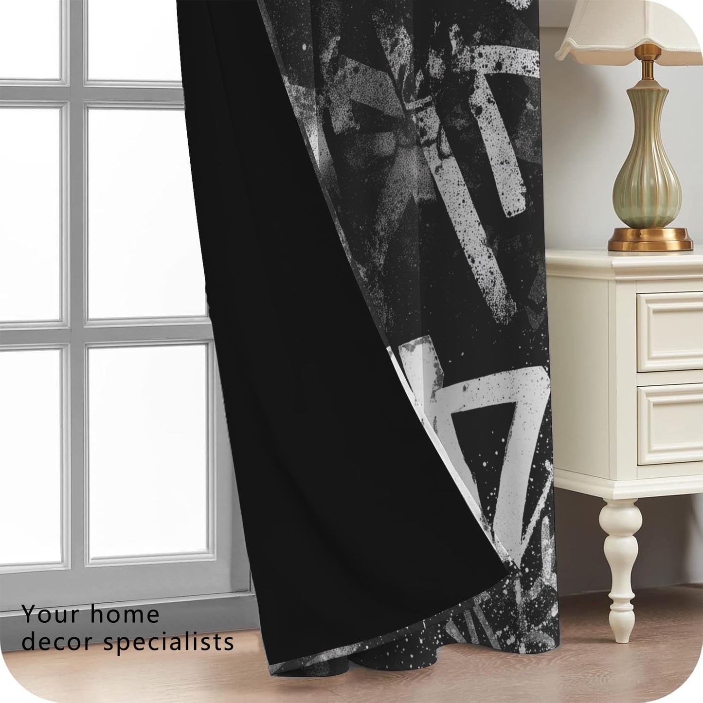 Graffiti Blackout Curtains for Bedroom Living Room Cool Graffiti