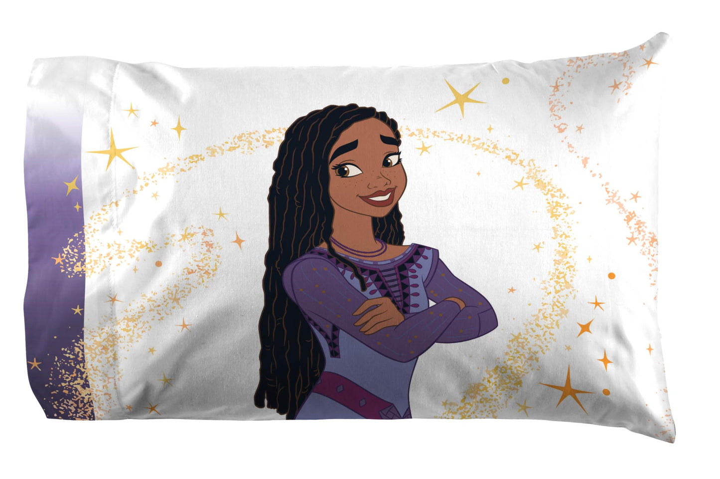 Jay Franco Kids Sheet Set with Fitted, Flat Sheets & Pillow Cover - Ultra-Soft Bedding with Pillowcase for Room Decor, White - Wish, 3 Piece Twin