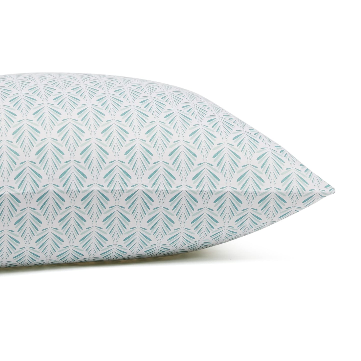 Amazon Basics Lightweight Breathable Wrinkle Resistant Brushed Microfiber 3-Piece Bed Sheet Set with 14-Inch Deep Pockets, Twin, Aqua Fern, Floral Bedding