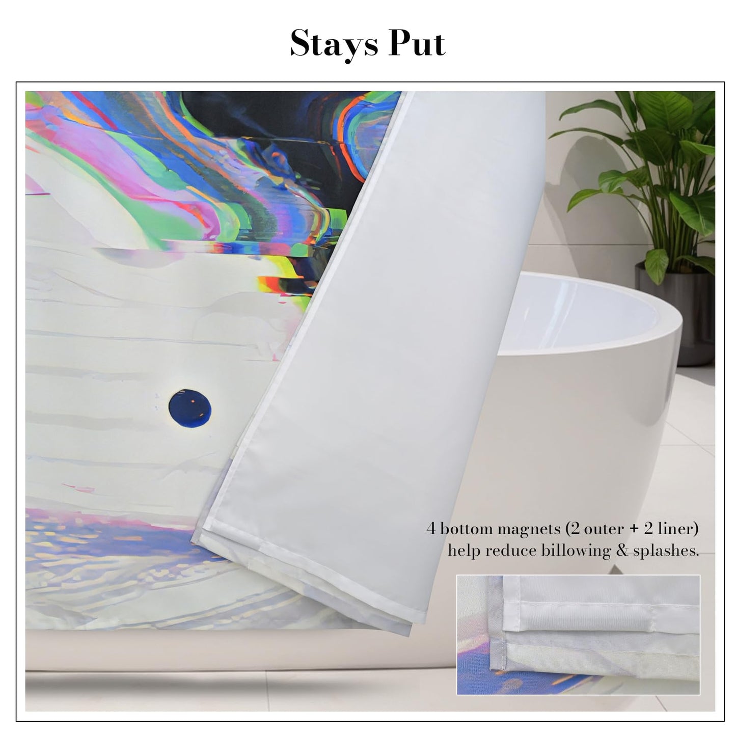 DRIFTED ROOT NASA Licensed Shower Curtain Set, Neon Glitch Astronaut Galaxy Design, Space Poster Art, Oxford Cloth, Bathroom Hotel Decor (Cosmic Glitch-Black, 72" W x 72" L (Pack of 1))