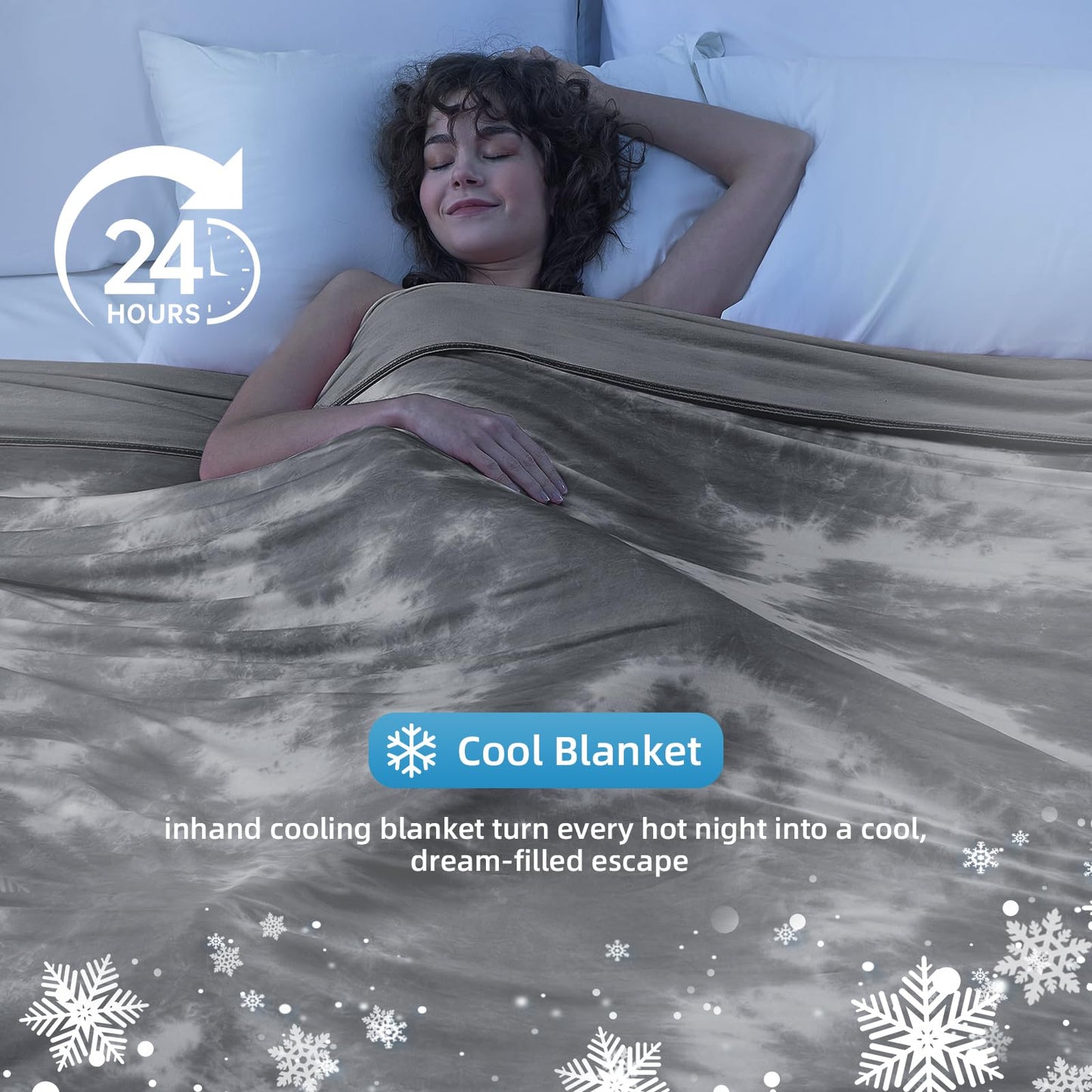 inhand Cooling Blanket King Size (90"x108"), Cooling Blankets for Hot Sleepers, Absorbs Heat to Keep Adults Cool for Summer Nights Sweats, Thin Cold Lightweight Blanket for Couch Bed, All Season Use
