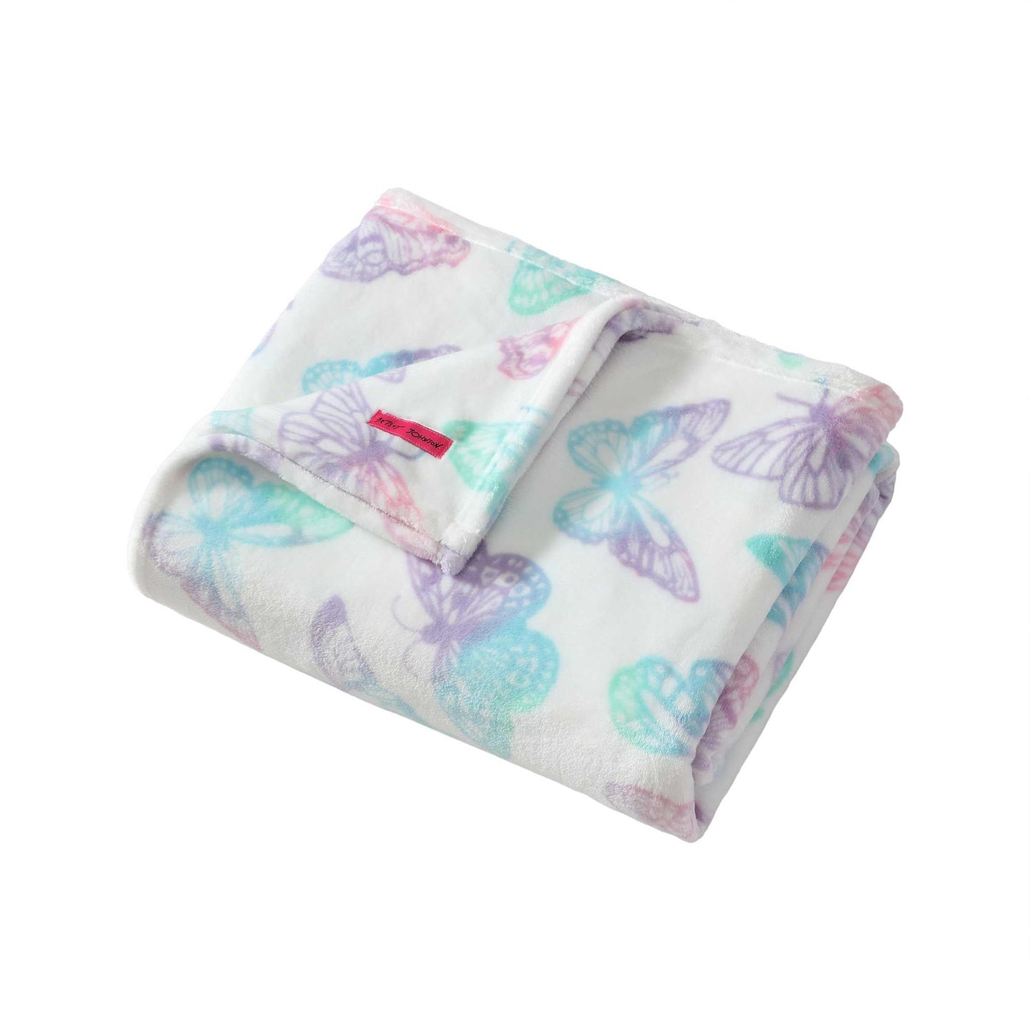 Betsey Johnson - Blanket, Buttery-Soft Throw Blanket for Couch or Bed, Boldly Plush & Oversized Bedding (Butterfly Rainbow Purple, 50" x 70")