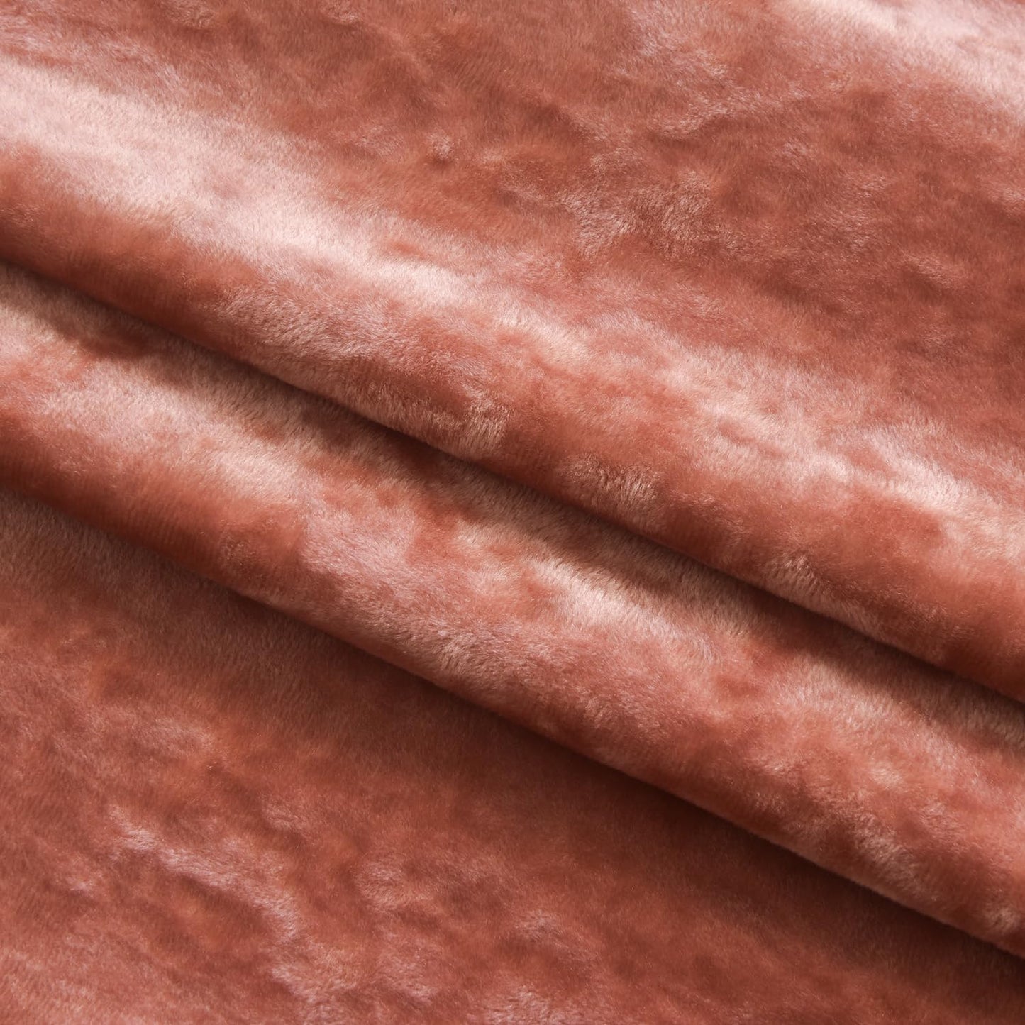 Roslynwood Crushed Luxury Velvet Blush Pink Curtains for Bedroom 84 inches Long, Thermal Insulated Window Drapes Back Tab for Living Room/Dining Room, W52 x L84, 2 Panels