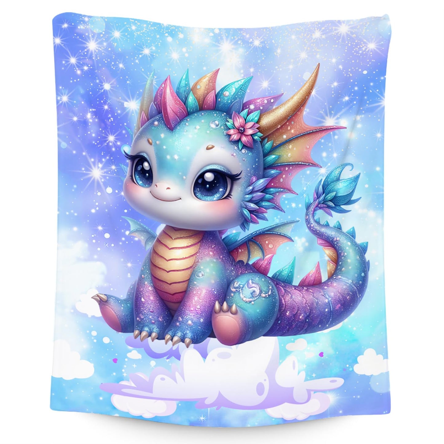 Toddler Blanket, Dragon Blanket Gifts for Girls, Kids Fleece Throw Soft Comfy Throws for Sofa Couch, 50"x60"