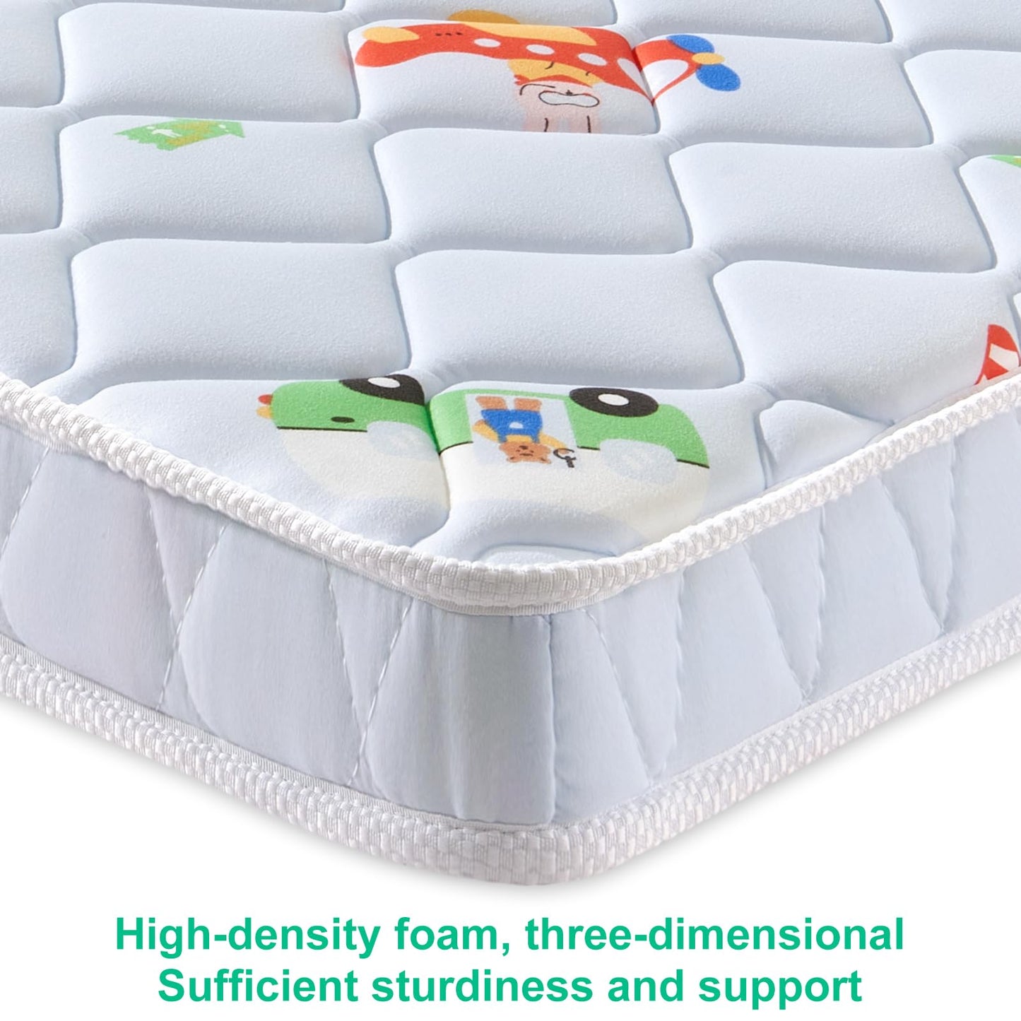 Letmxiu Premium Baby Mattress for Crib and Toddler Bed, 100% Knitted Fabric, Premium Fleece Surface-Hypoallergenic, Soft Breathable, 5" Thick-Firm and Optimal Support, Non-Toxic Crib Mattress