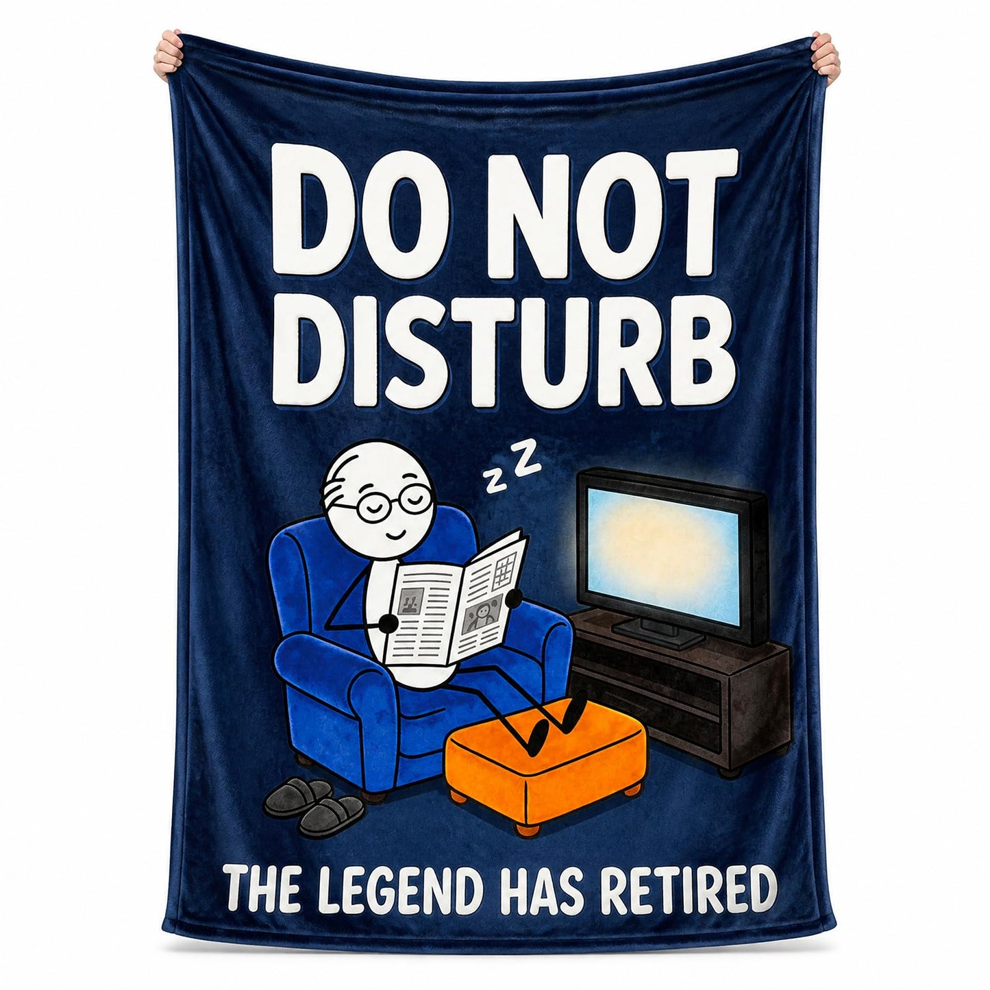 Ao Yee ZGL Fun Retired Blanket for Men,Novel Gift for Retired Men from Their Children,Printed Flannel Blanket, for Birthdays Christmas,Dimensions 60 in*50 in